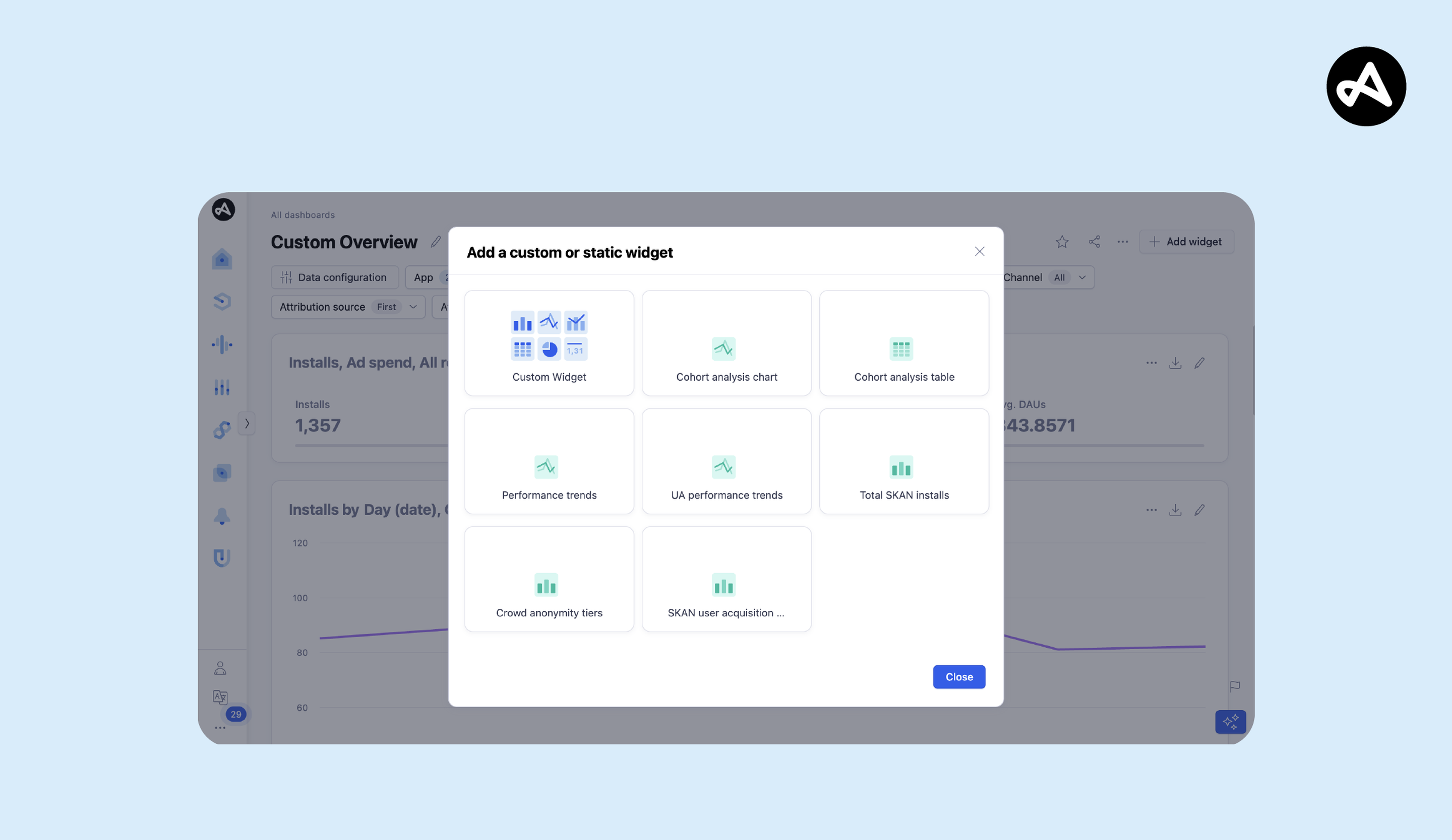 custom dashboard widgets adjust
