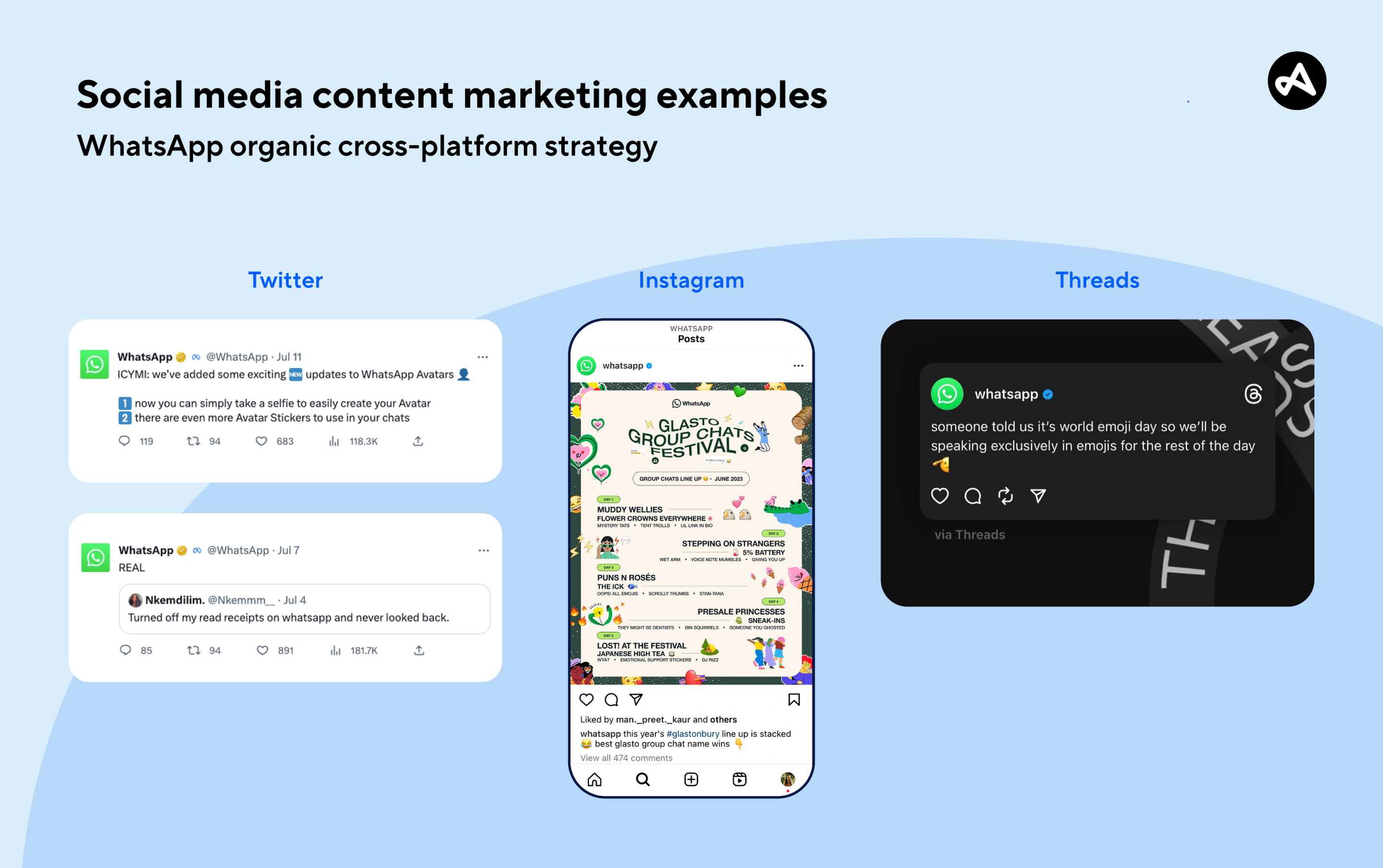 Social media content marketing examples