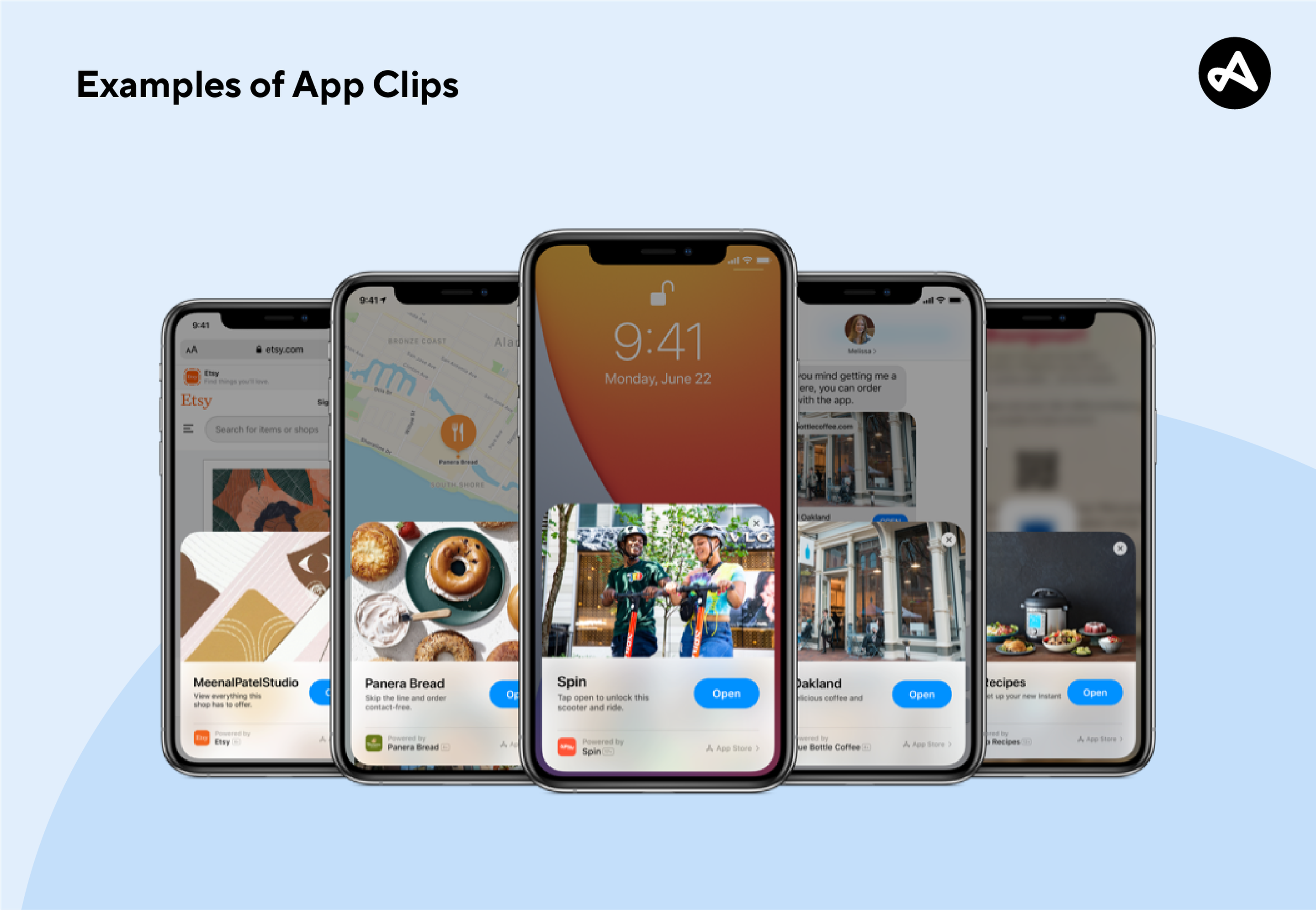 Visual examples of App Clips