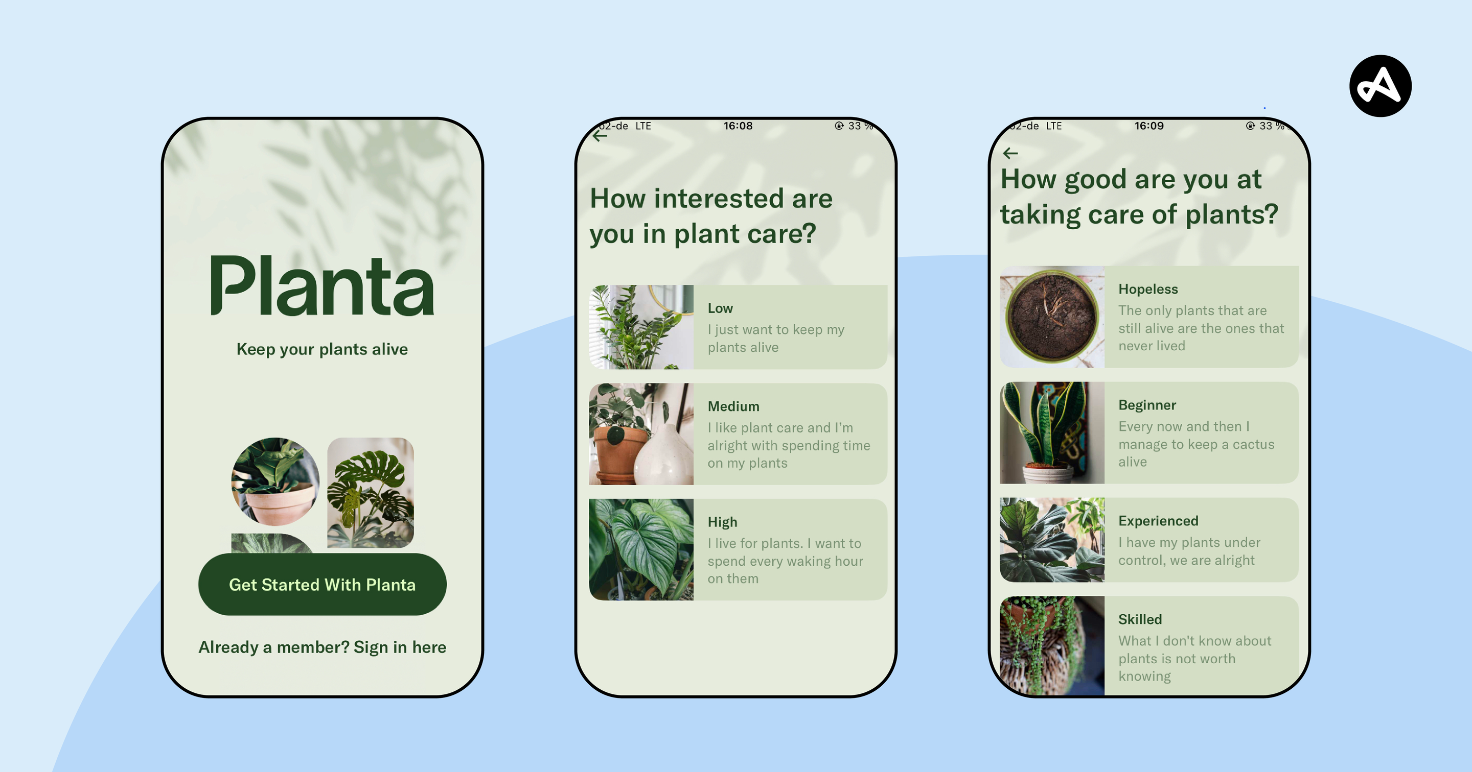 App onboarding example