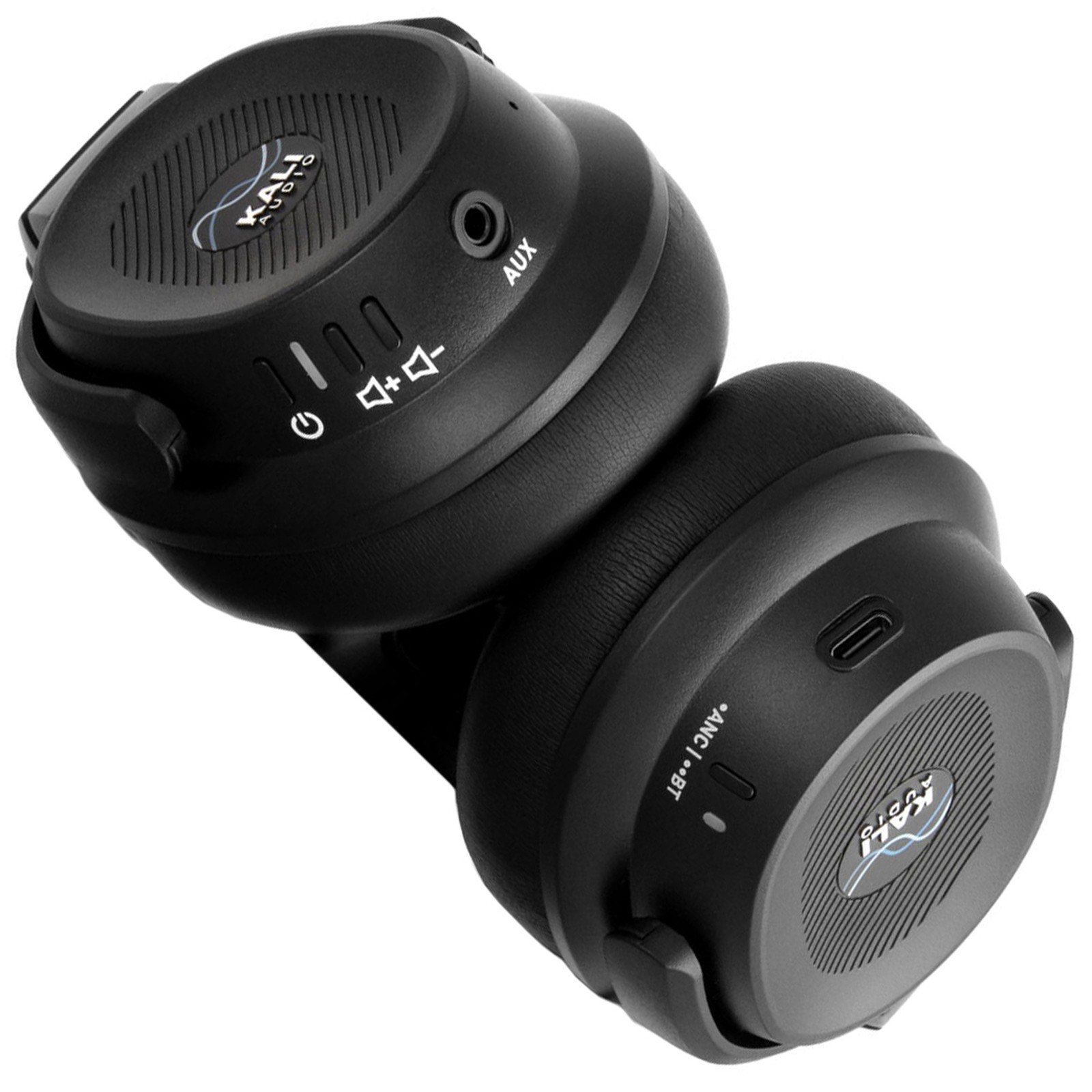 Anschlüsse und Bedienelemente des Kali Audio HP-1 Studiokopfhörers