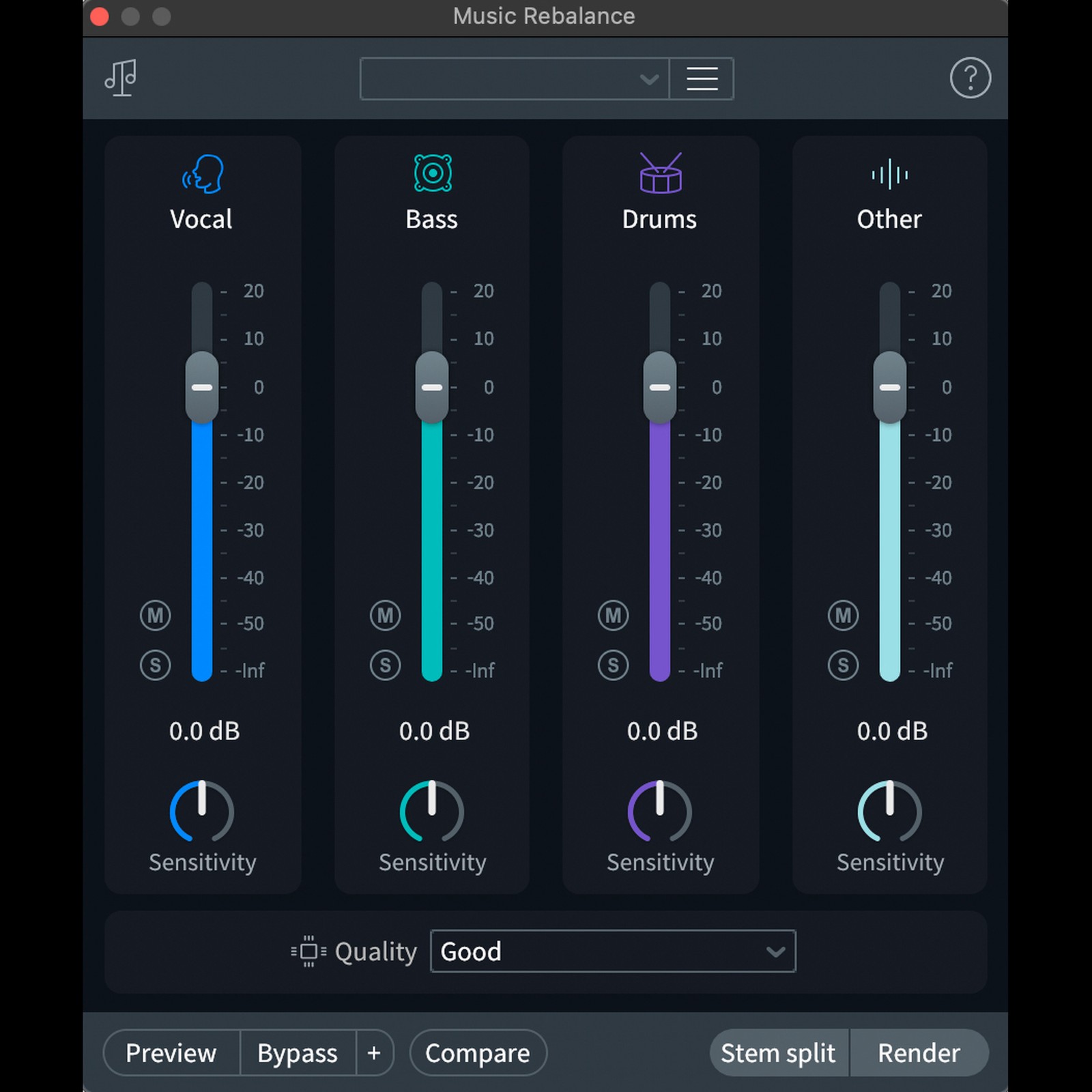 iZotope RX 11 Music Rebalance Tool