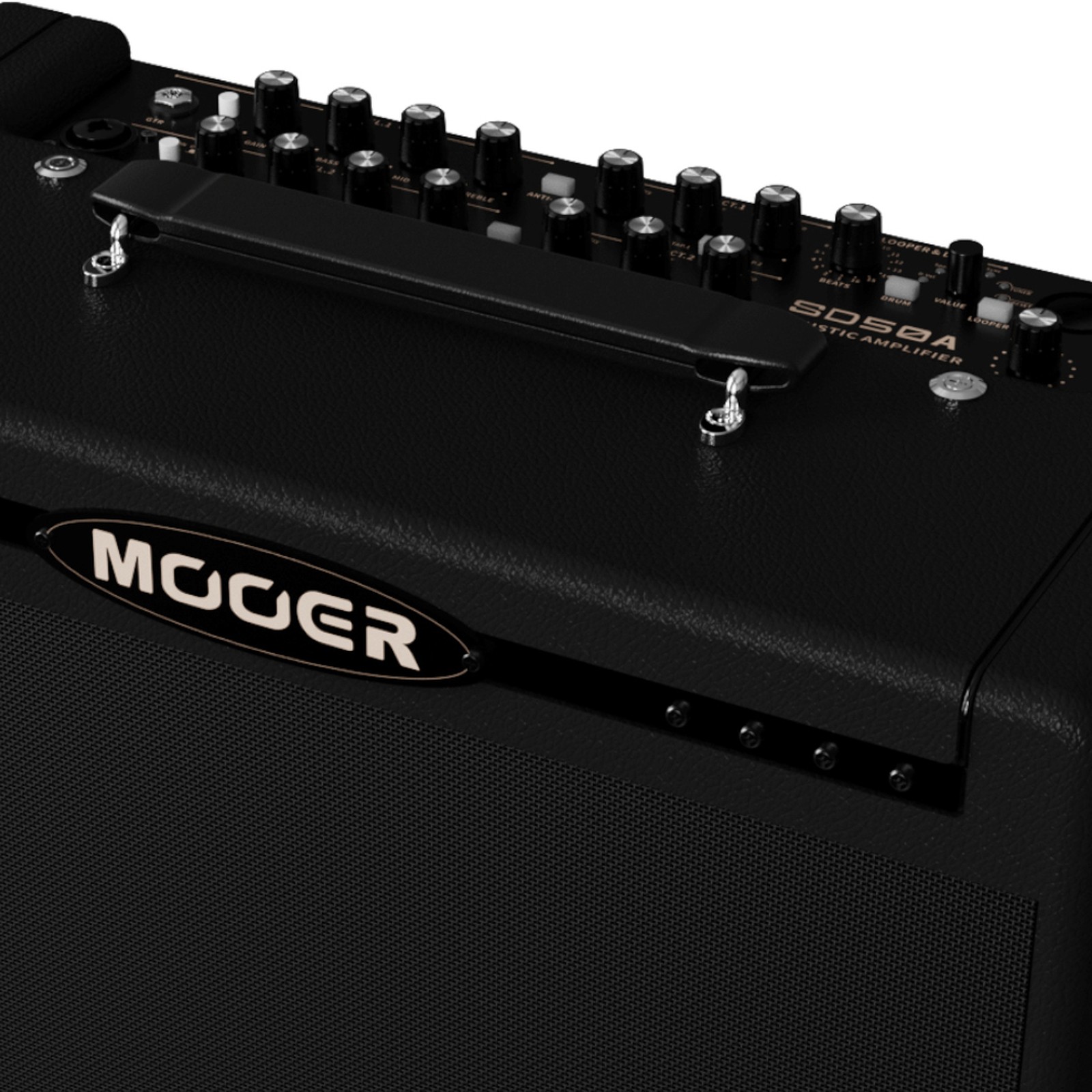 Detailfoto des Mooer SD 50A Acoust. Guitar Combo BR