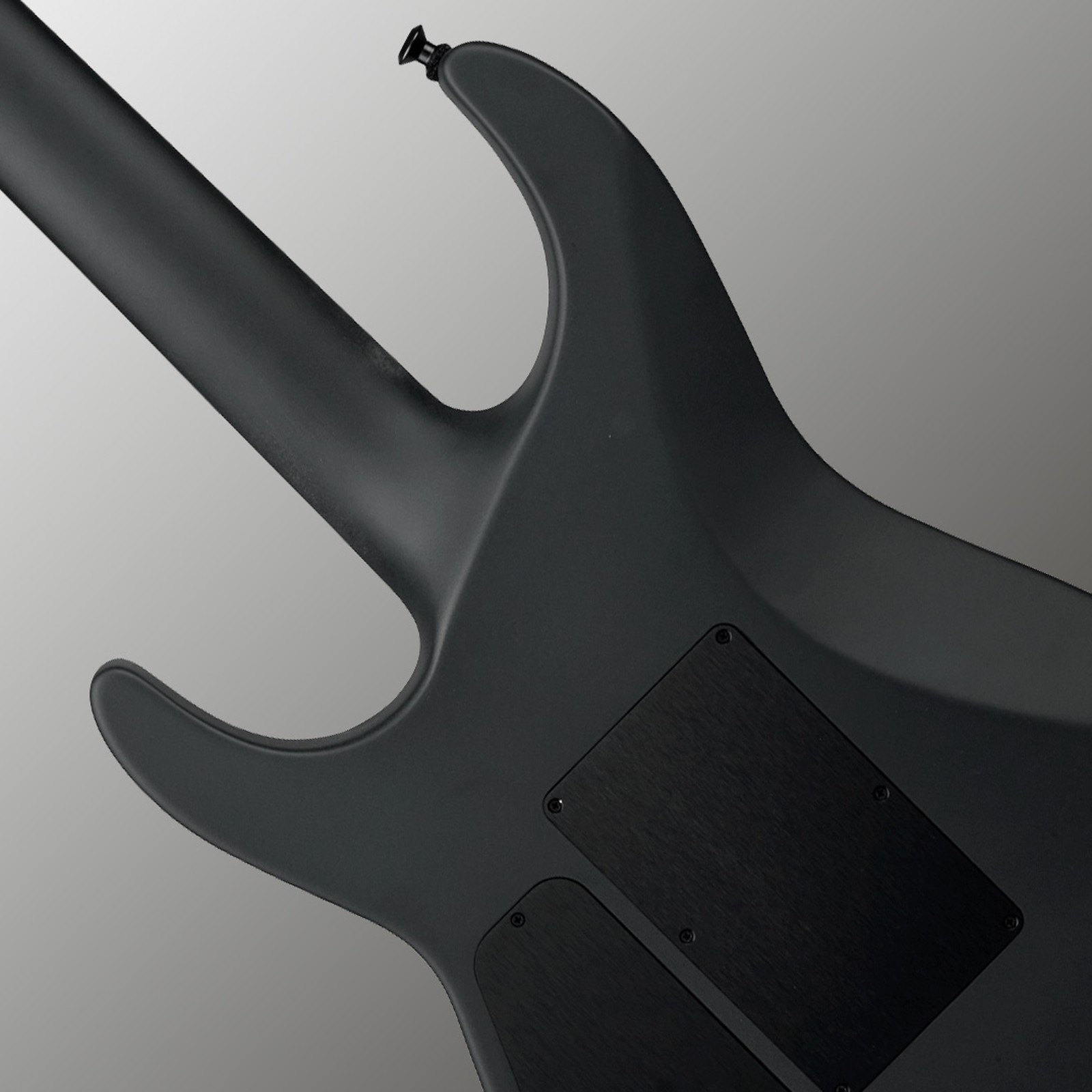 Ergonomischer Halsübergang der Jackson American SRS Soloist SL2 FR Satin Black von hinten