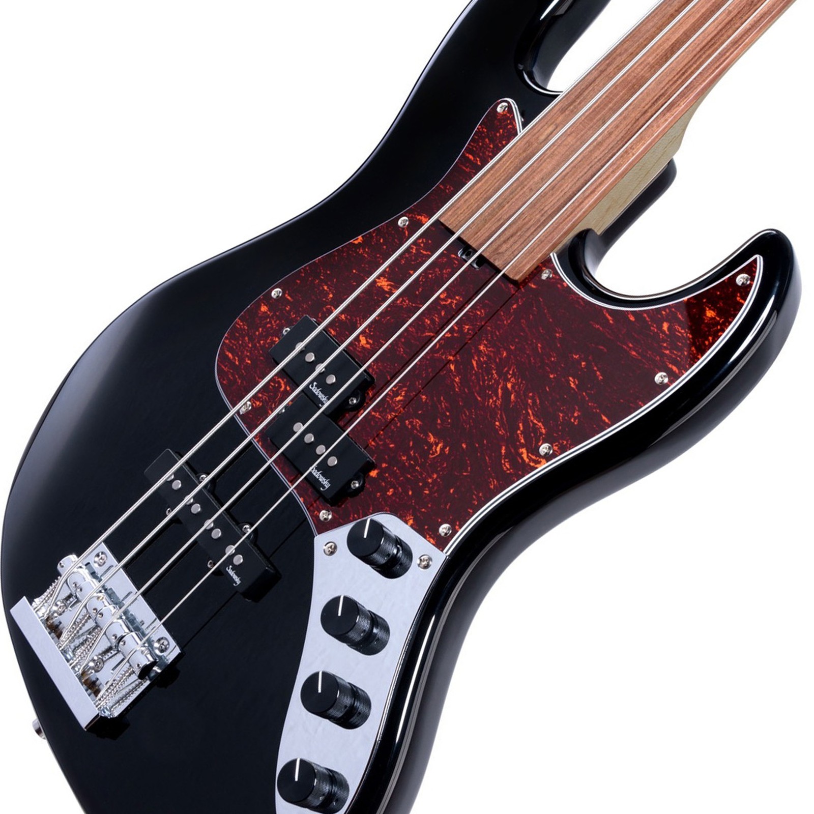 Pickups, Sadowsky MetroExpress 21 Hybrid PJ 4 Fretless Black, bass guitar