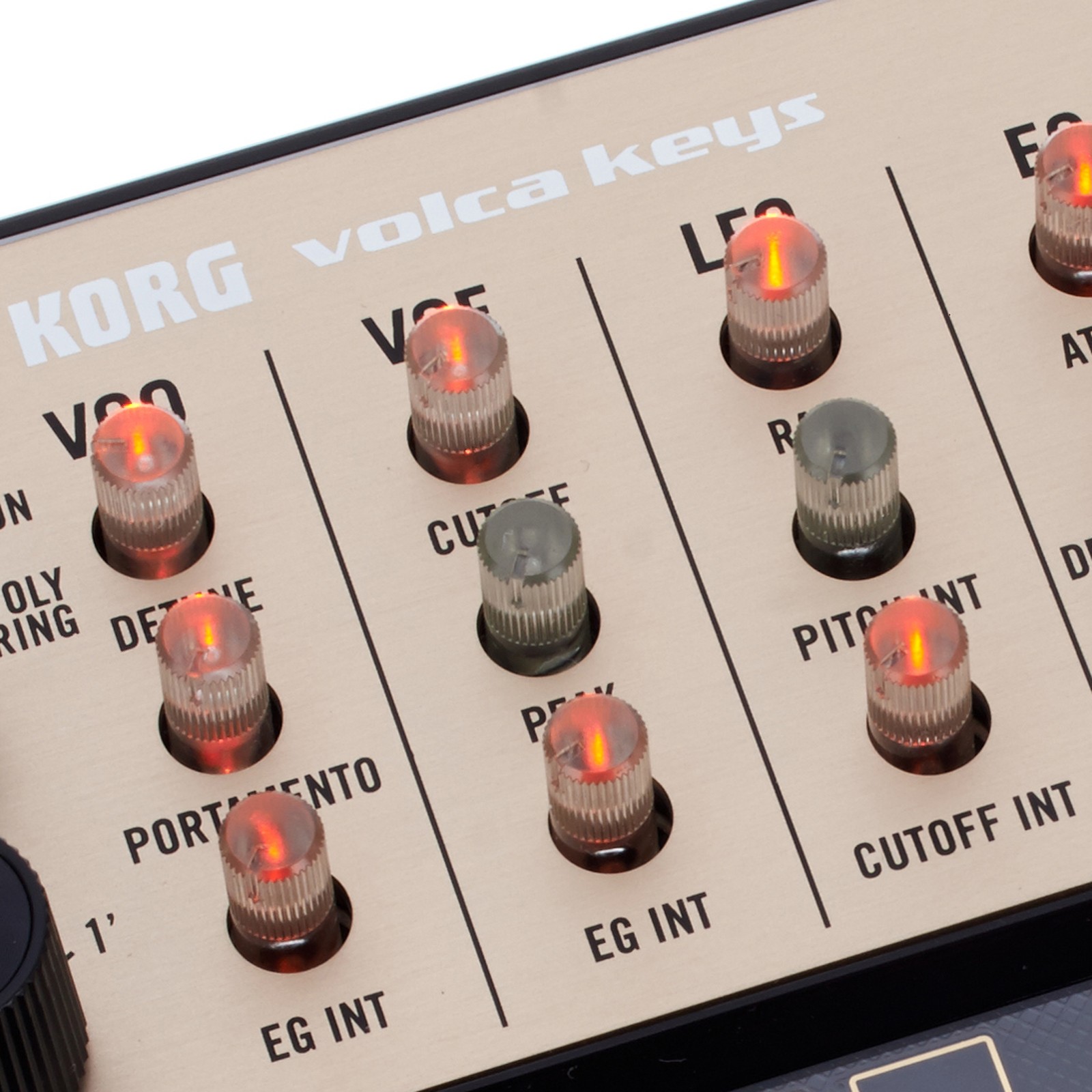 Detailansicht vom Korg Volca Keys Loop-Synthesizer