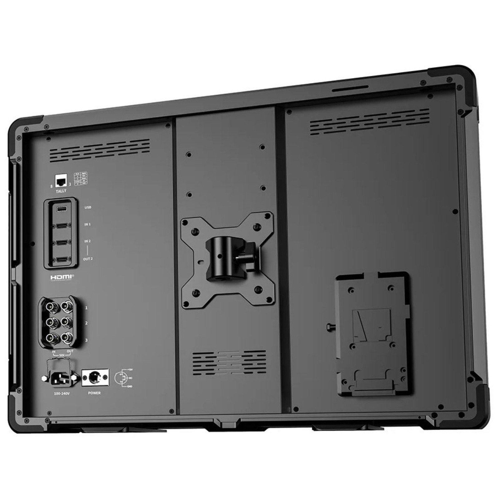 Rückseite des Desview D21 Pro mit Anschlüssen