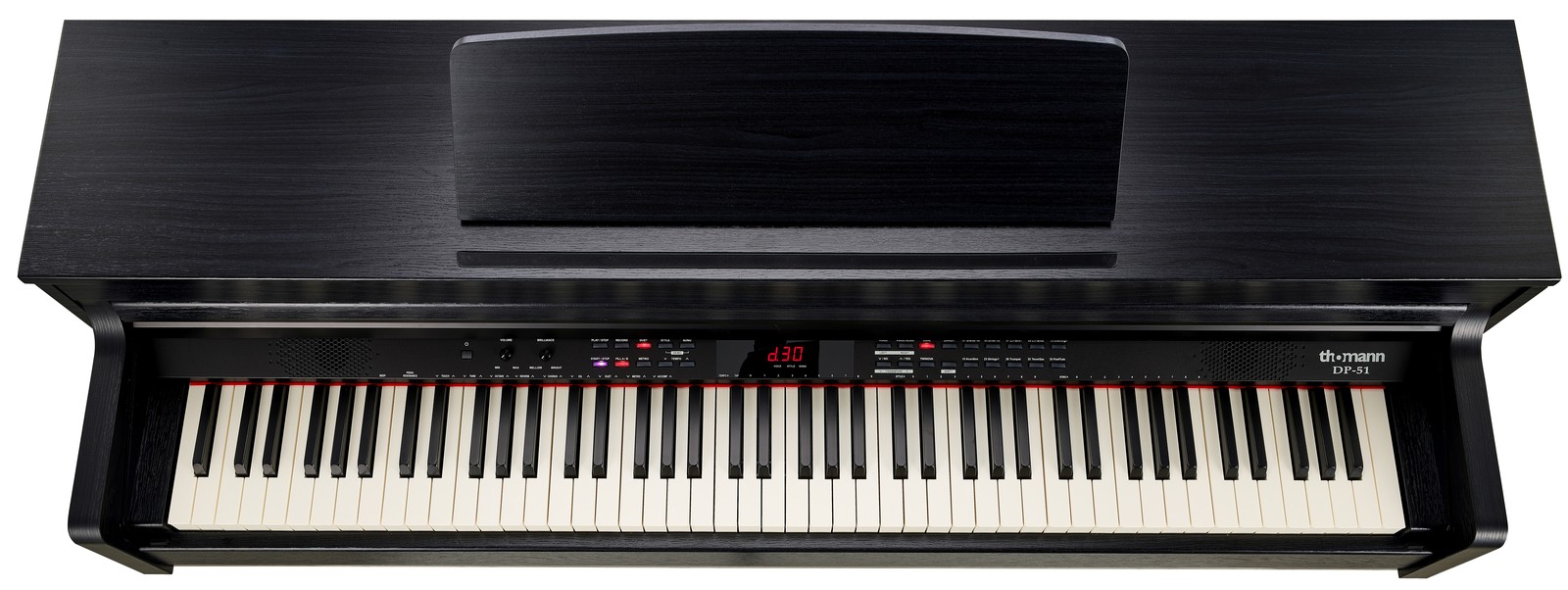 Thomann DP-51 B, Klaviatur von oben