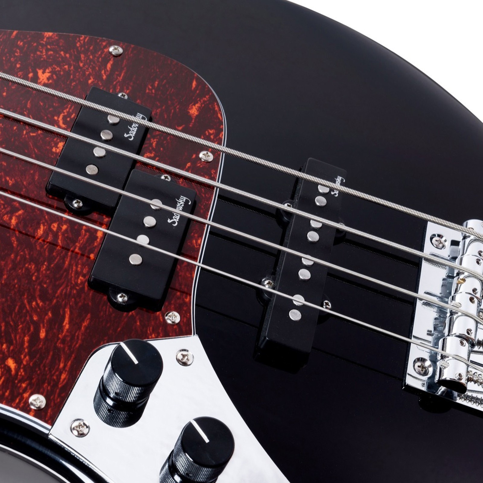 Pickups, Sadowsky MetroExpress 21 Hybrid PJ 4 Fretless Left-handed Black, bass guitar