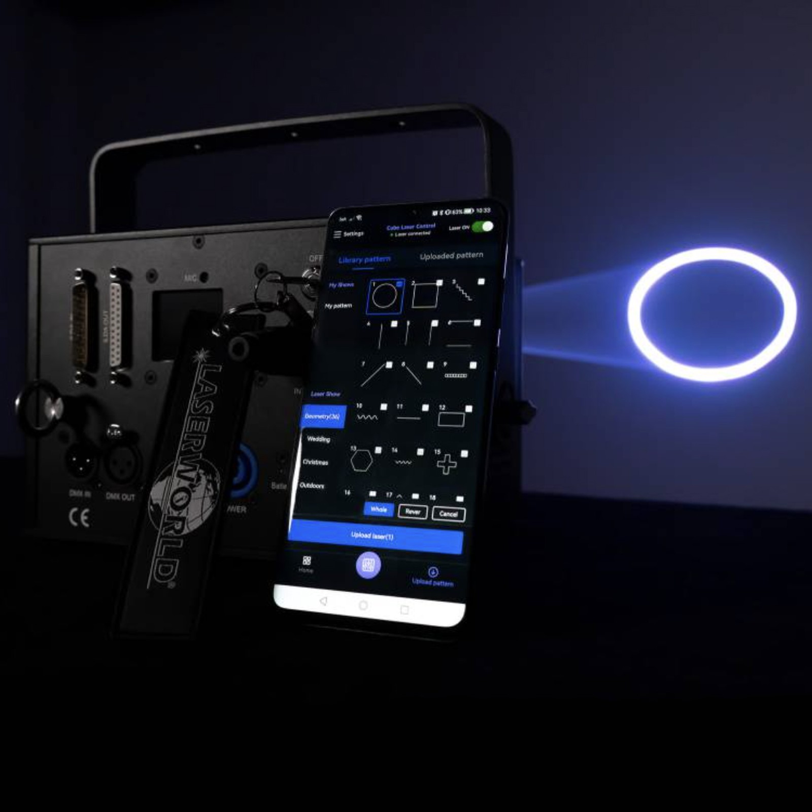 Laserworld CUBE 3 RGB-Showlaser mit App-Steuerung