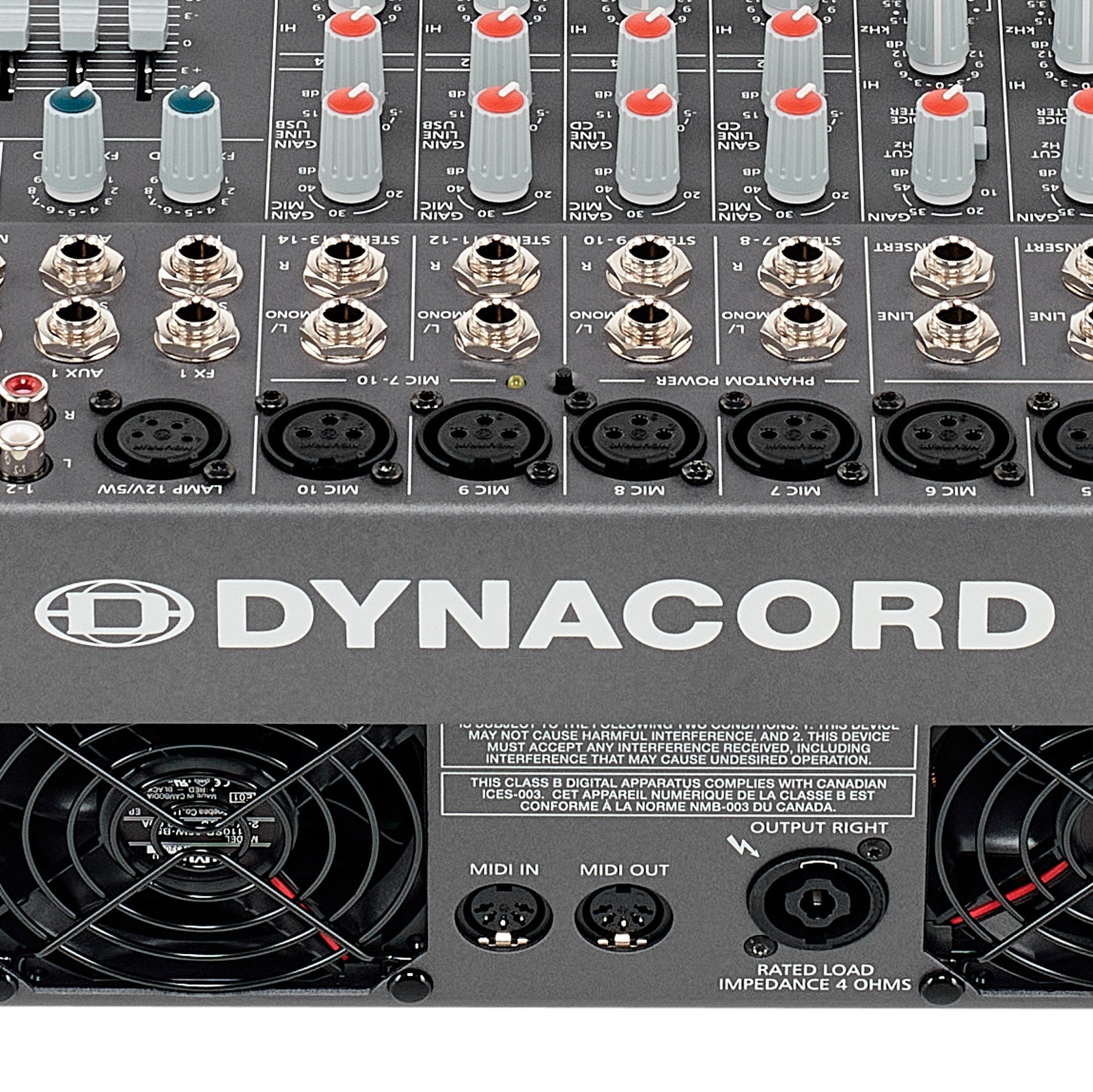 Lüfter und Anschlüsse am Dynacord Powermate 1000-3 Referenz-Powermixer