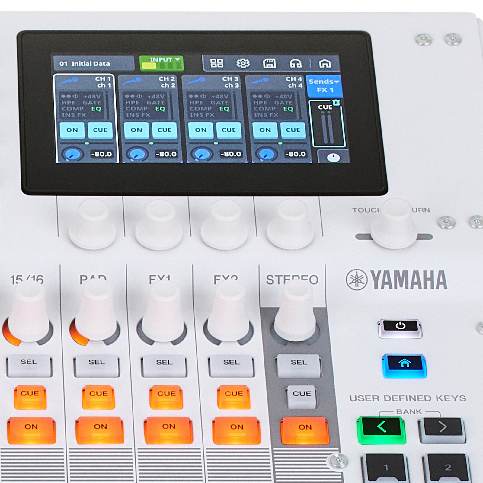 Display des Yamaha MGX16V WH Digitalmixers