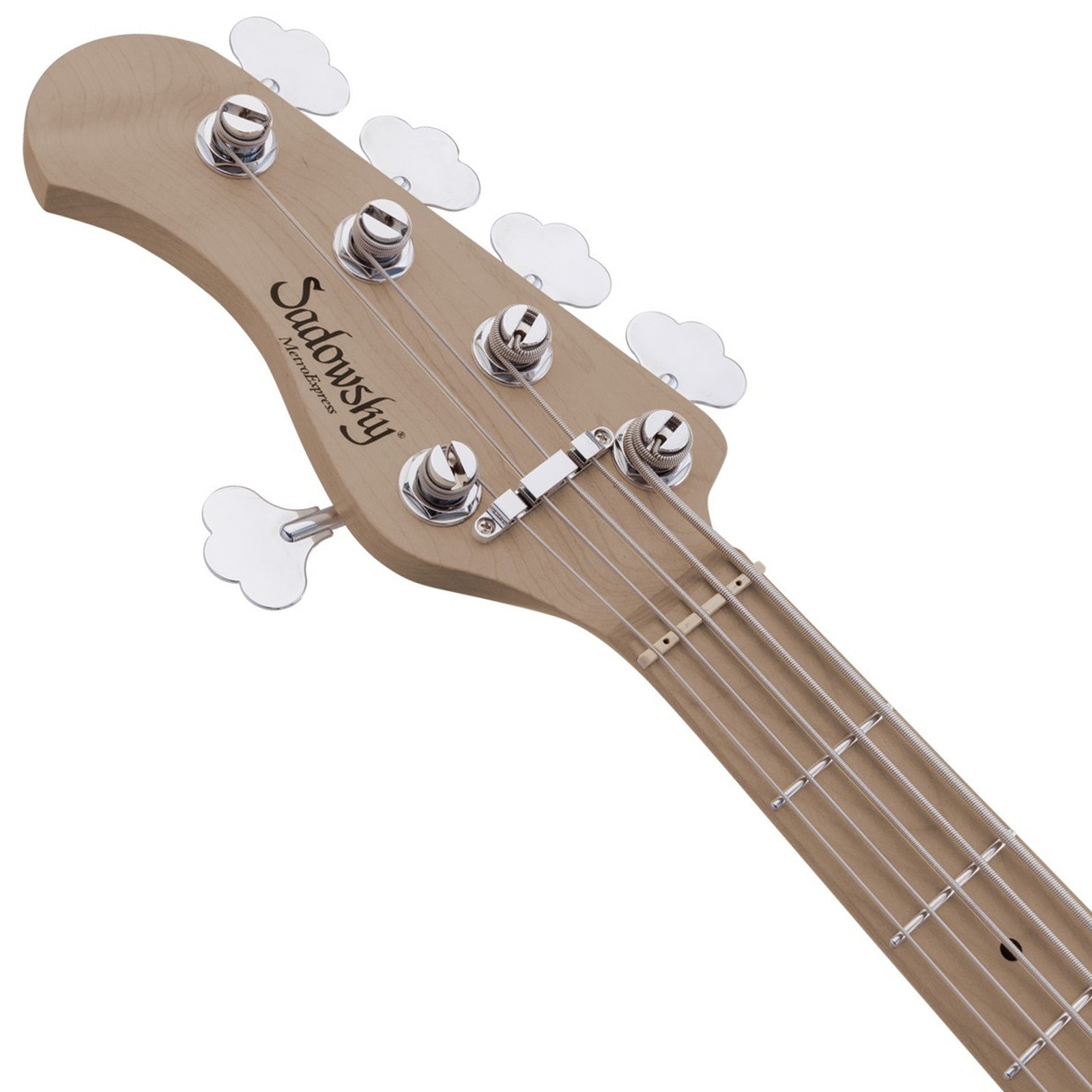 Headstock, Sadowsky MetroExpress 21 Hybrid PJ 5 RM Left-handed Black, five-string bass guitar