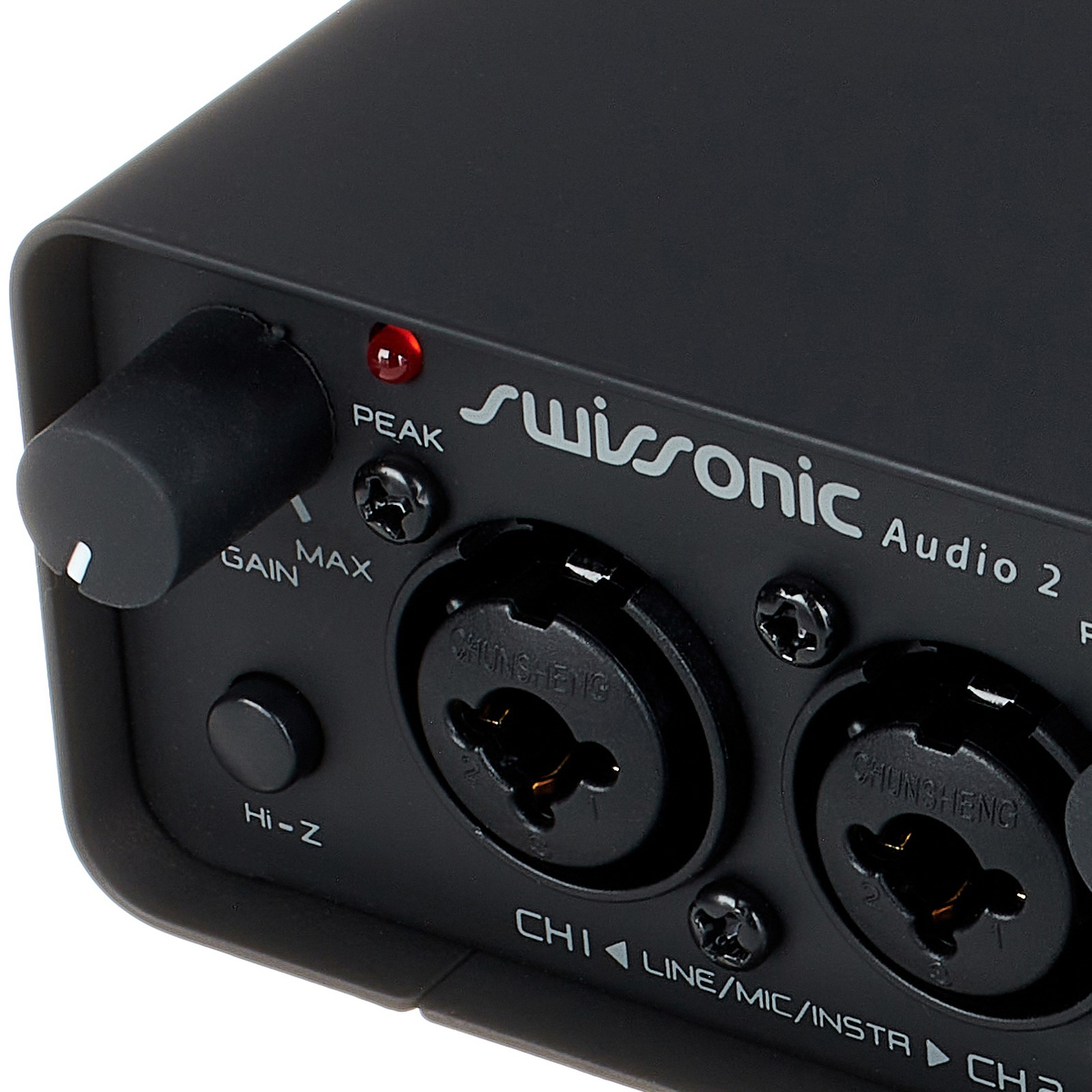 Swissonic Audio 2, detailed view with logo