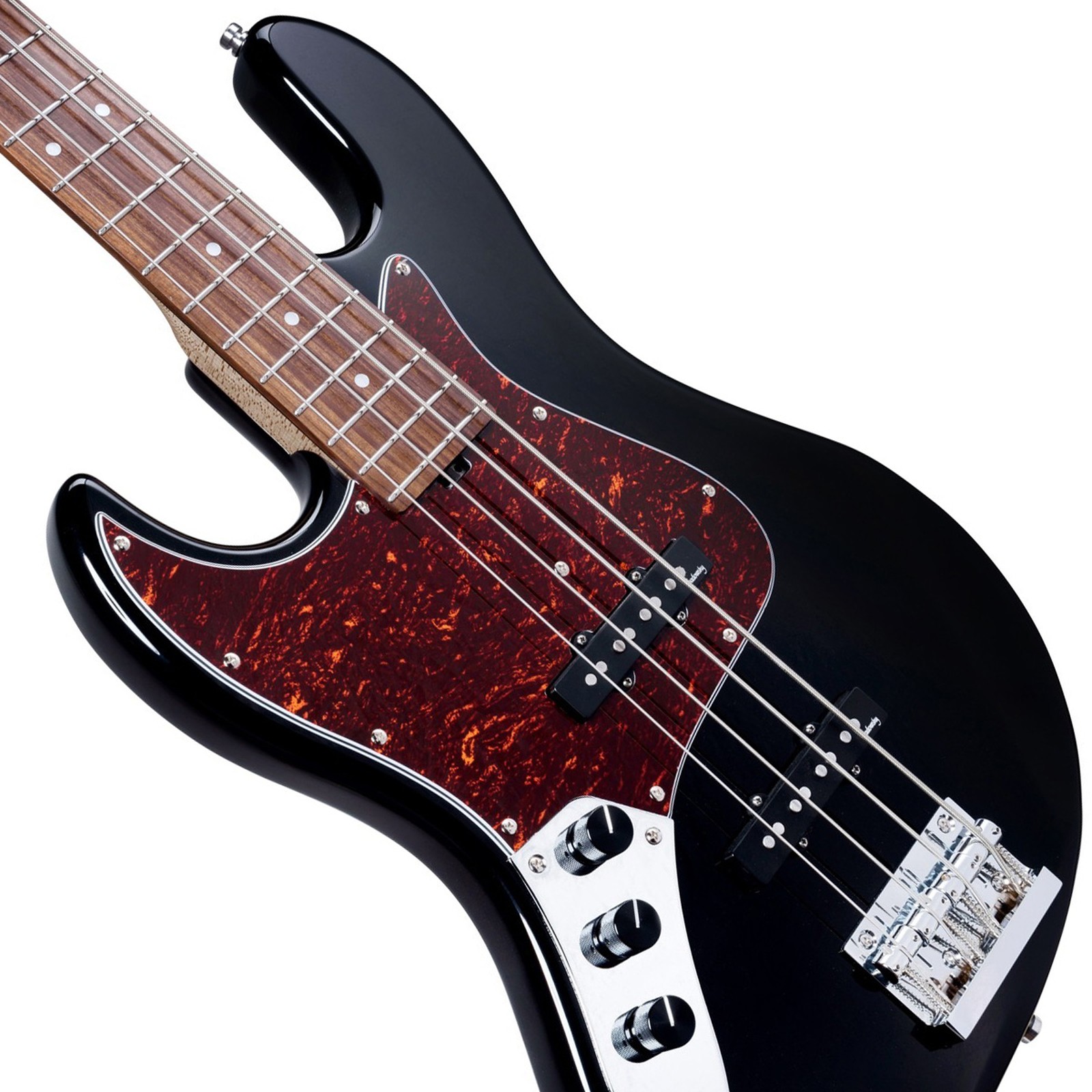 Single-coil pickups on the Sadowsky MetroExpress 21 Vintage JJ4 Morado Black Left-Handed, electric bass guitar