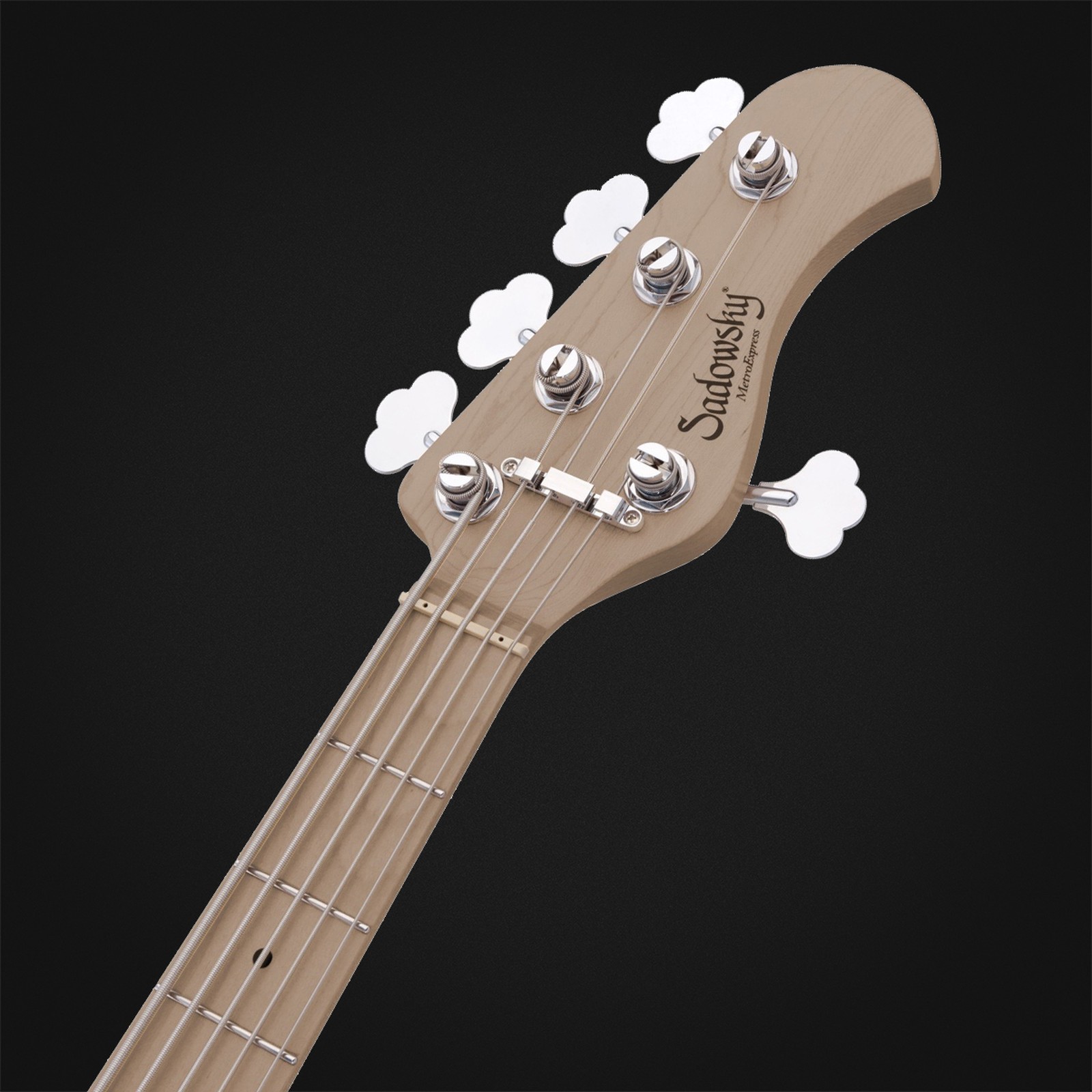 Sadowsky MetroExpress 21 Vintage JJ5 RM White, five-string bass guitar, headstock