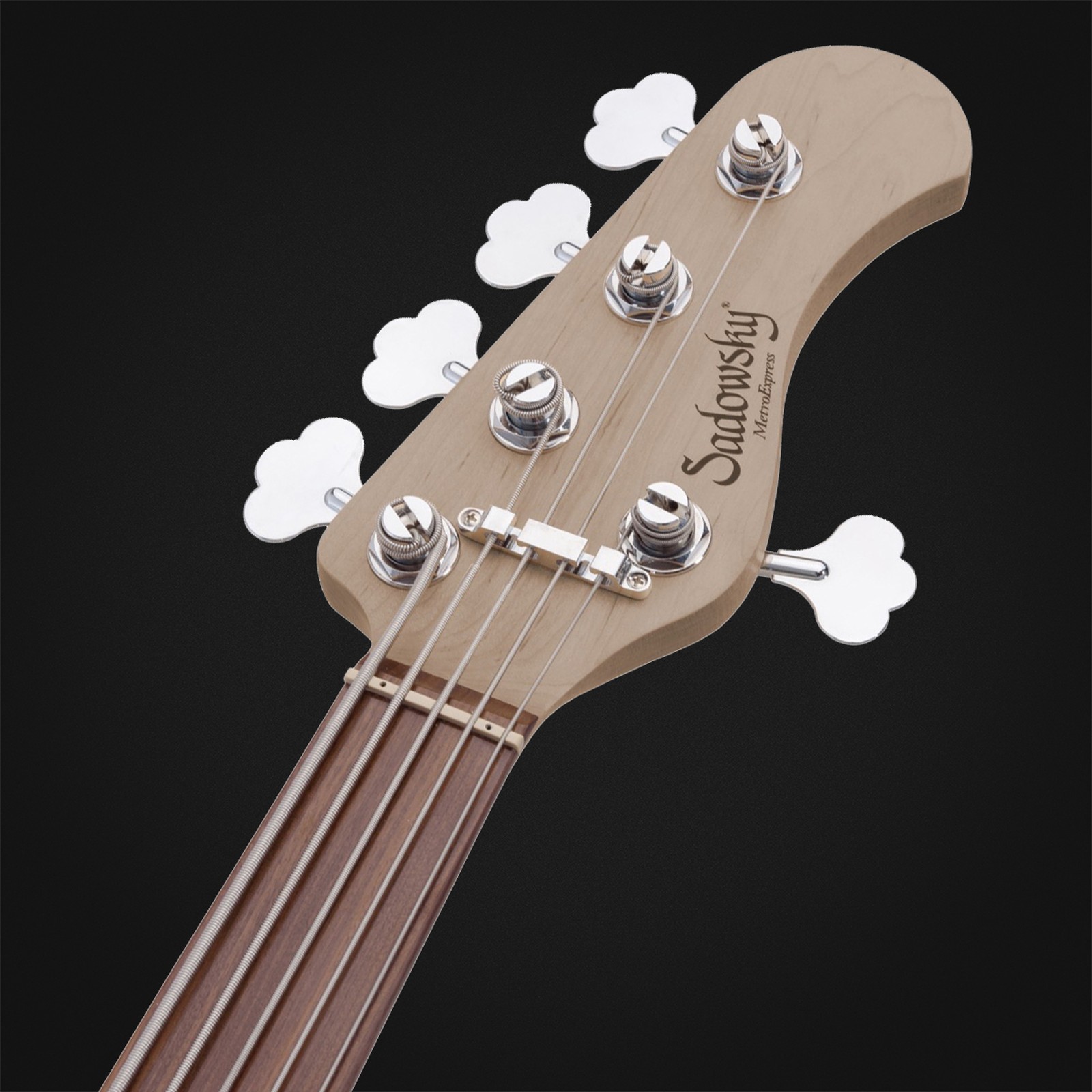 Sadowsky MetroExp21 HybPJ5 Morado FL BK, headstock