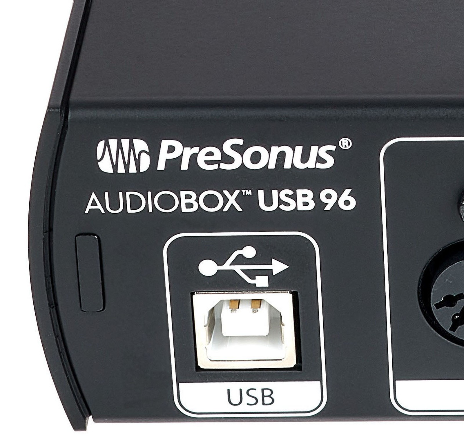 USB-Anschluss am Presonus AudioBox USB 96 25th Anniv Ed 2x2 USB 2.0 Recording-Interface 24-Bit / 96 kHz