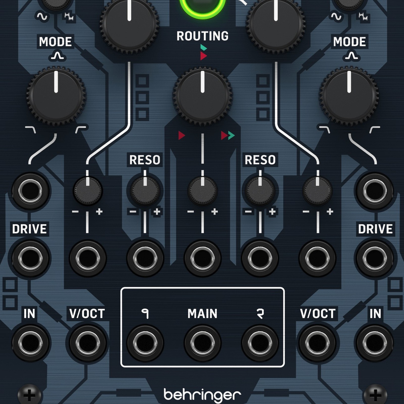 Behringer Logo auf dem Eurorack Modul