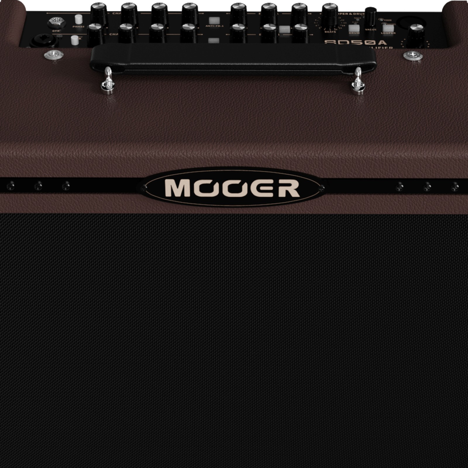 Frontgitter des Mooer SD 50A Acoust. Guitar Combo BR