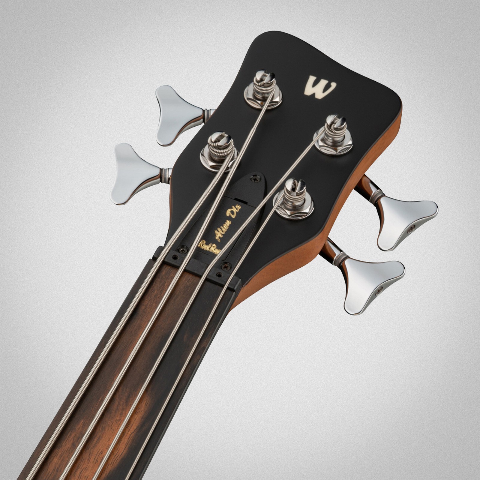 Kopfplatte des Warwick Alien Deluxe Hybrid 4 FL NT