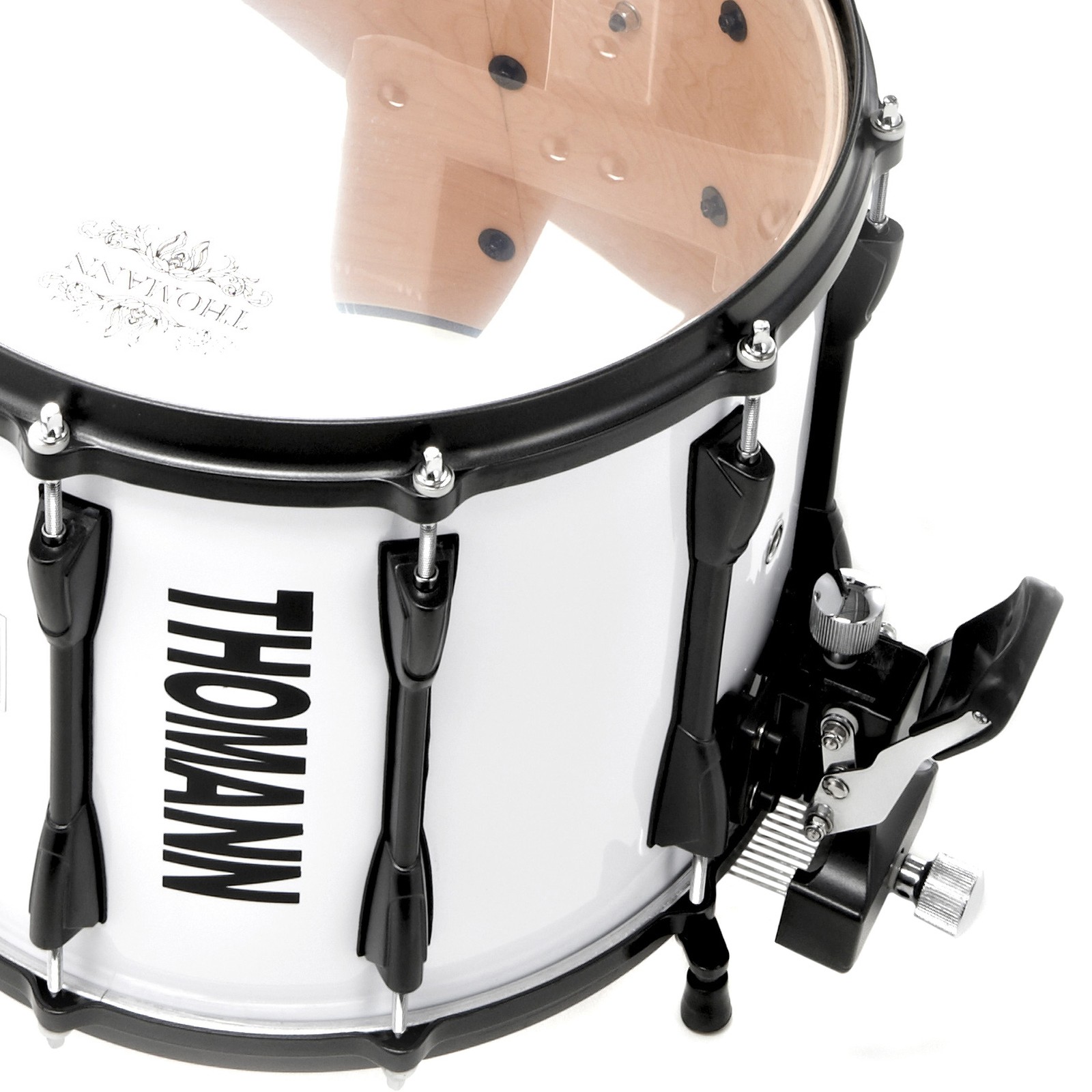 Thomann SD1412W Light Marching Snare mit schwarzer Kesselhardware