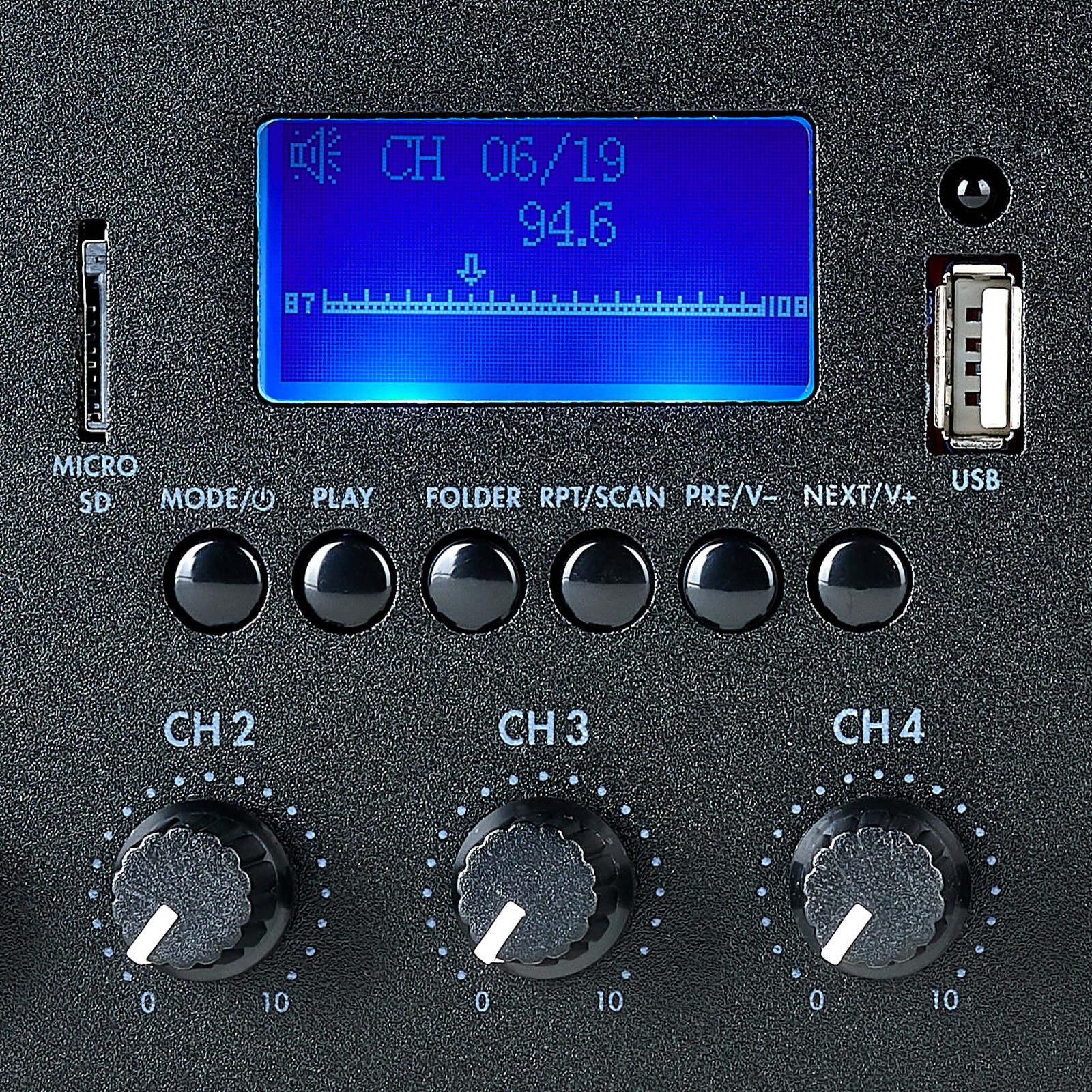Display des Monacor PA-812DAP ELA-Verstärkers