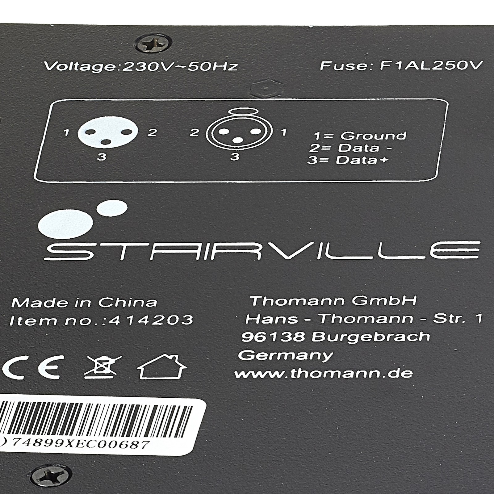 Logo auf Stairville DMX Splitter 8 USB 3 pin