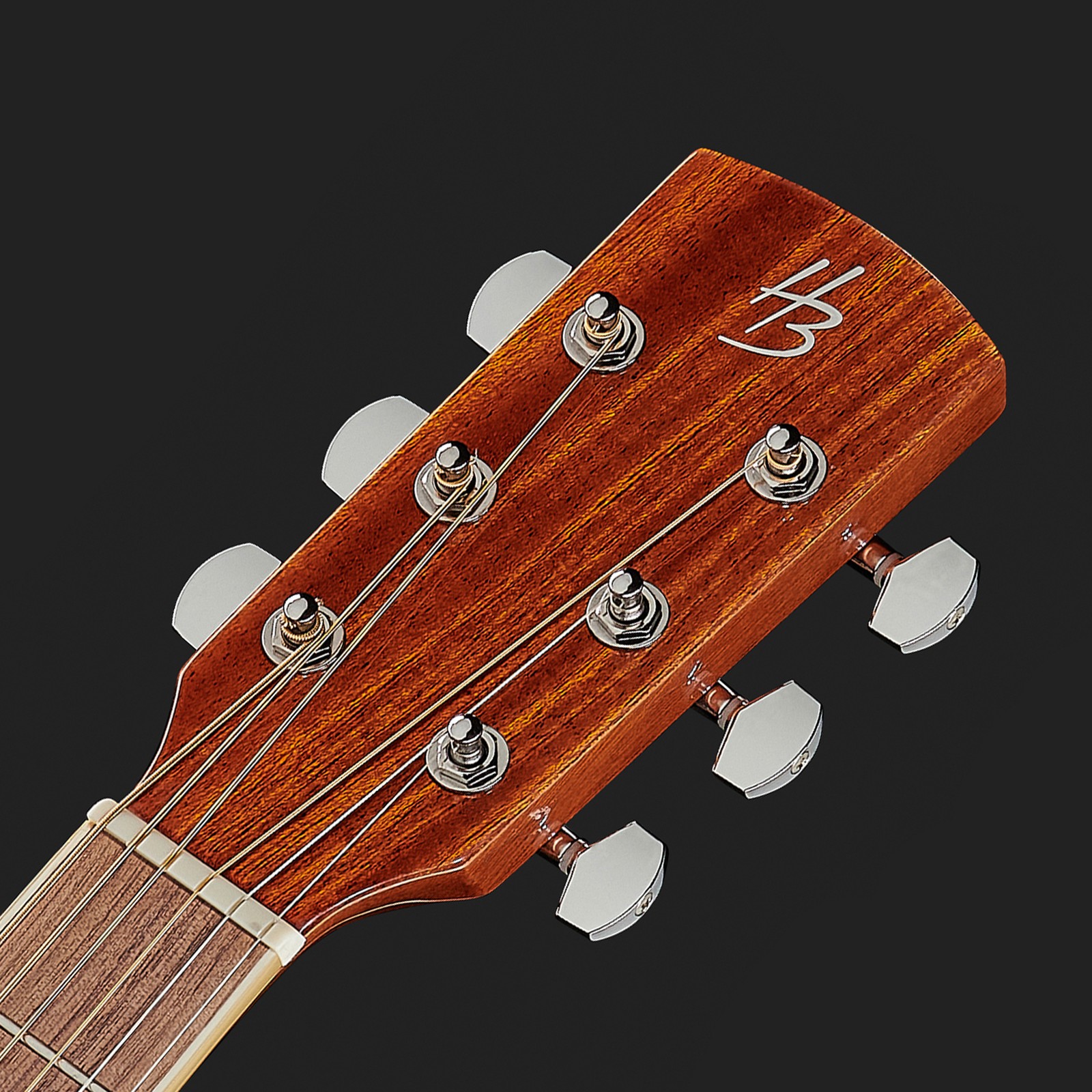 Kopfplatte der Harley Benton CLD-60SMCE NT Westerngitarre mit Tonabnehmer