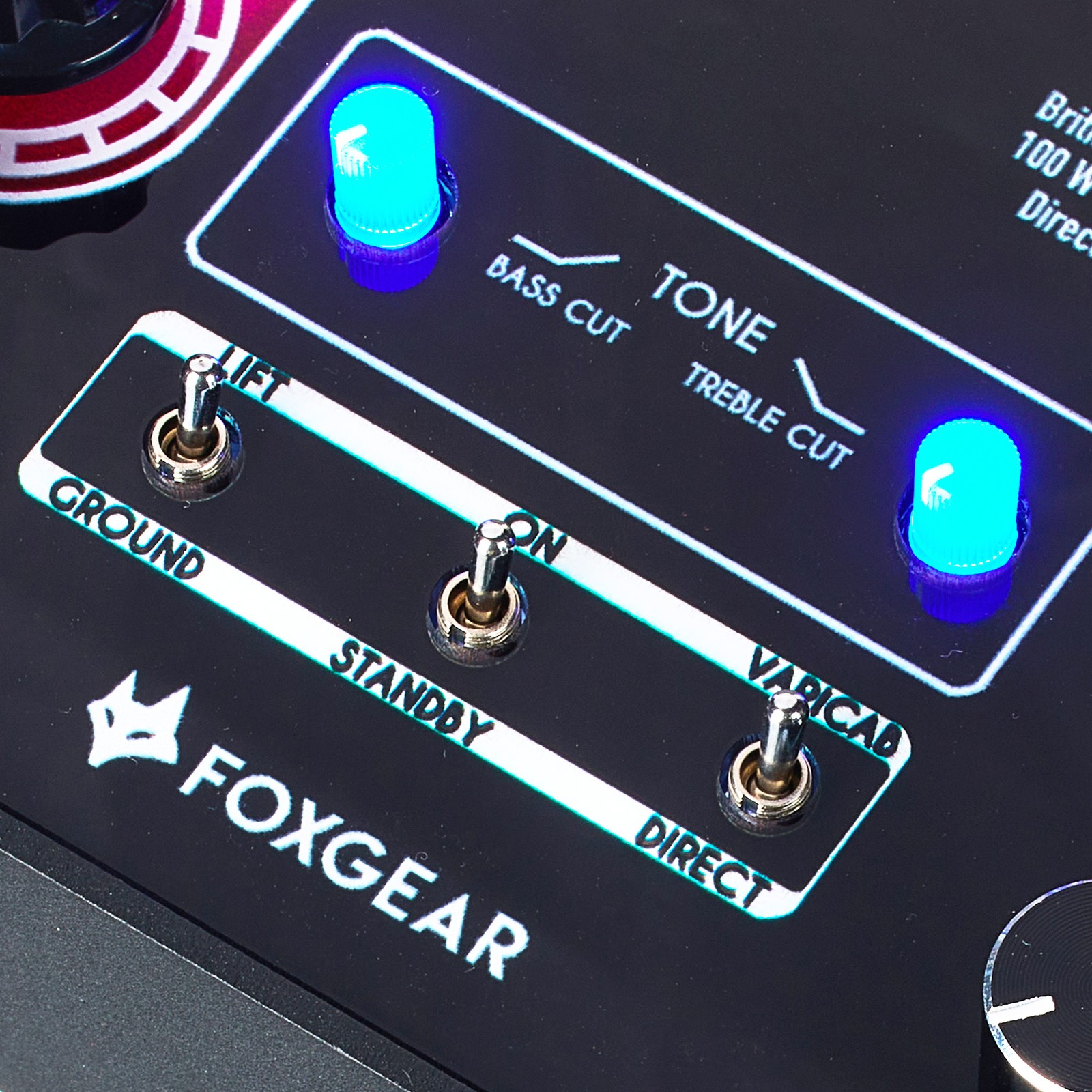 Bedienoberfläche des Foxgear V-100 British Classic