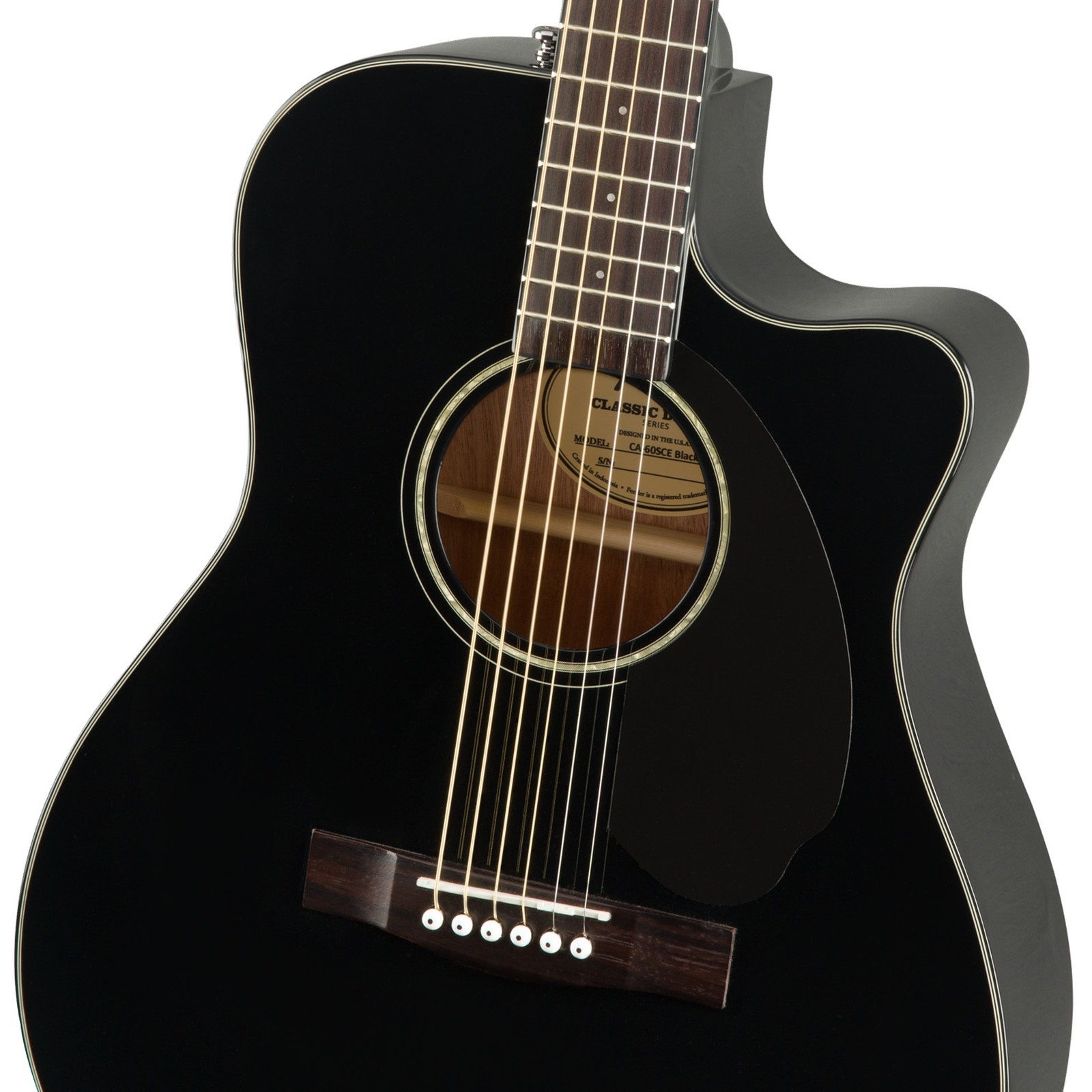 Fender CC-60SCE Blk WN Westerngitarre