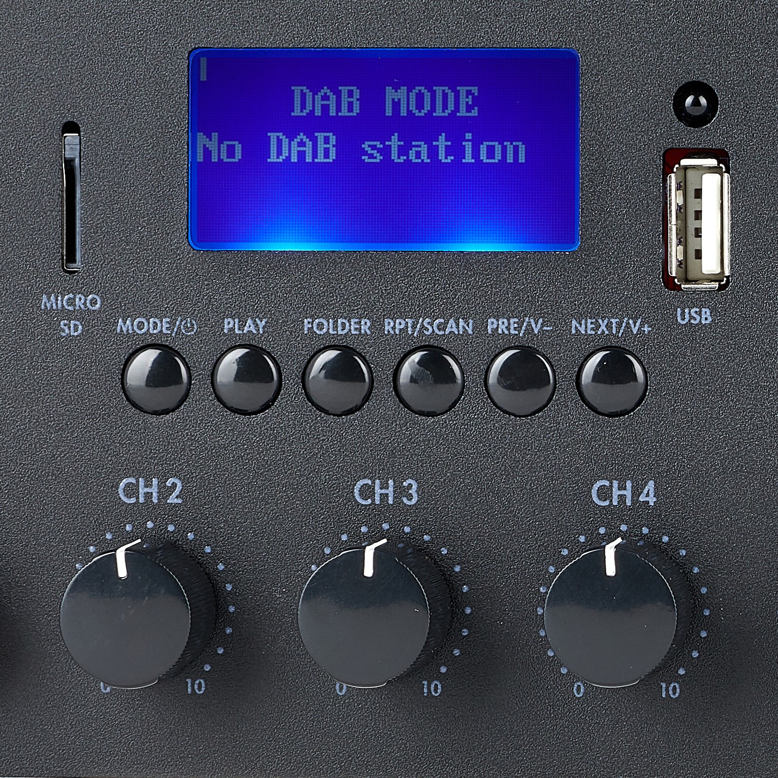 Display des Monacor PA-803DAP ELA-Verstärkers