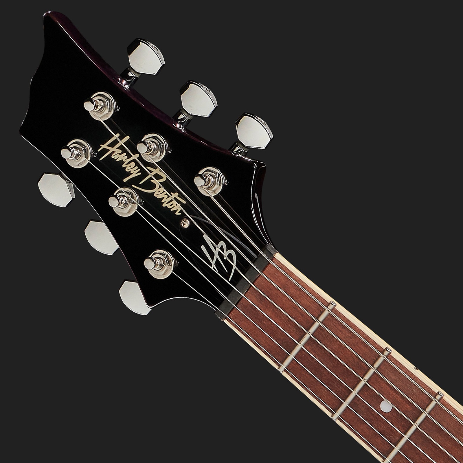 Harley Benton Linkshänder E-Gitarre Kopfplatte