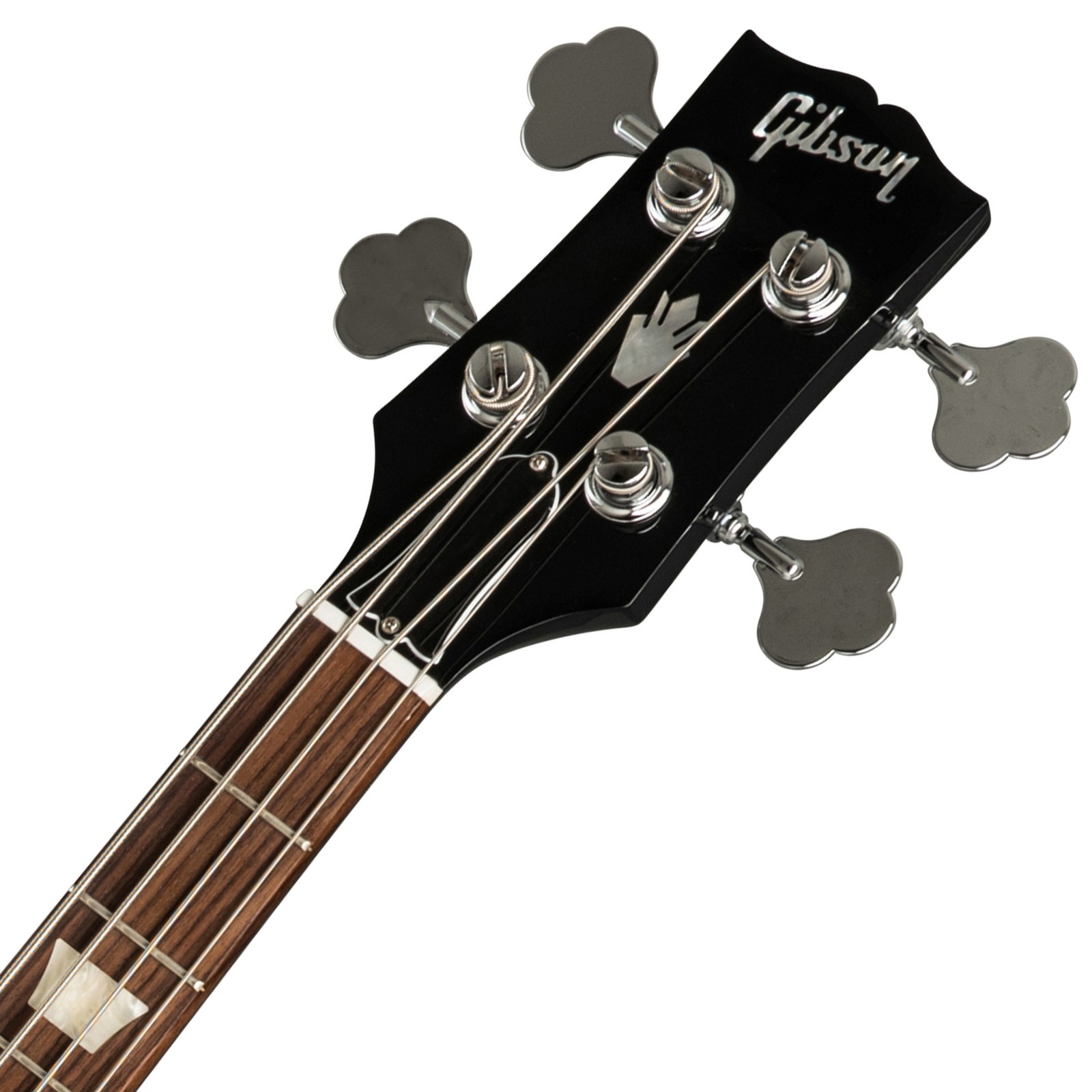 Gibson E-Bass Kopfplatte und Griffbrett mit Trapez Inlays