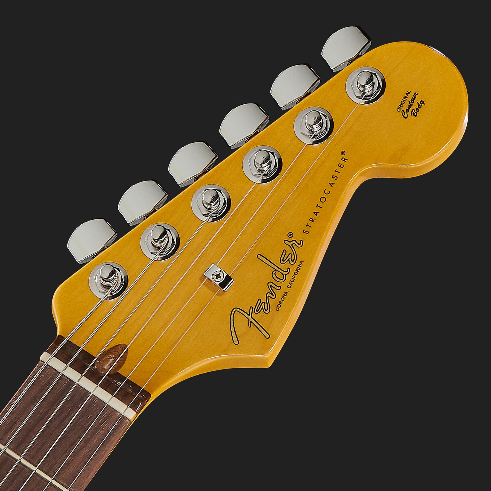 Kopfplatte der Fender AM Pro II Strat MYST SFG