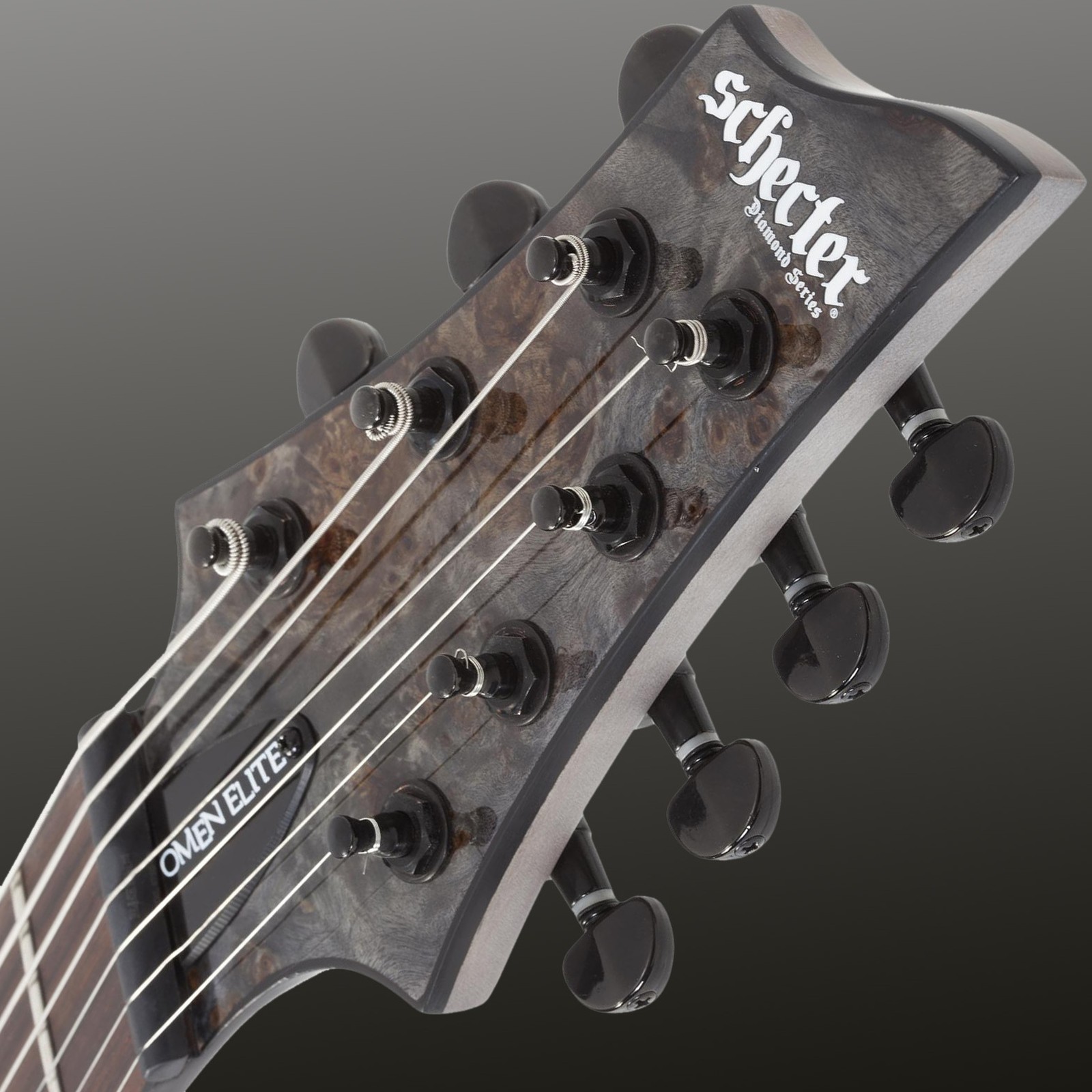 Schecter Omen Elite-7 MS Charcoal Kopfplatte