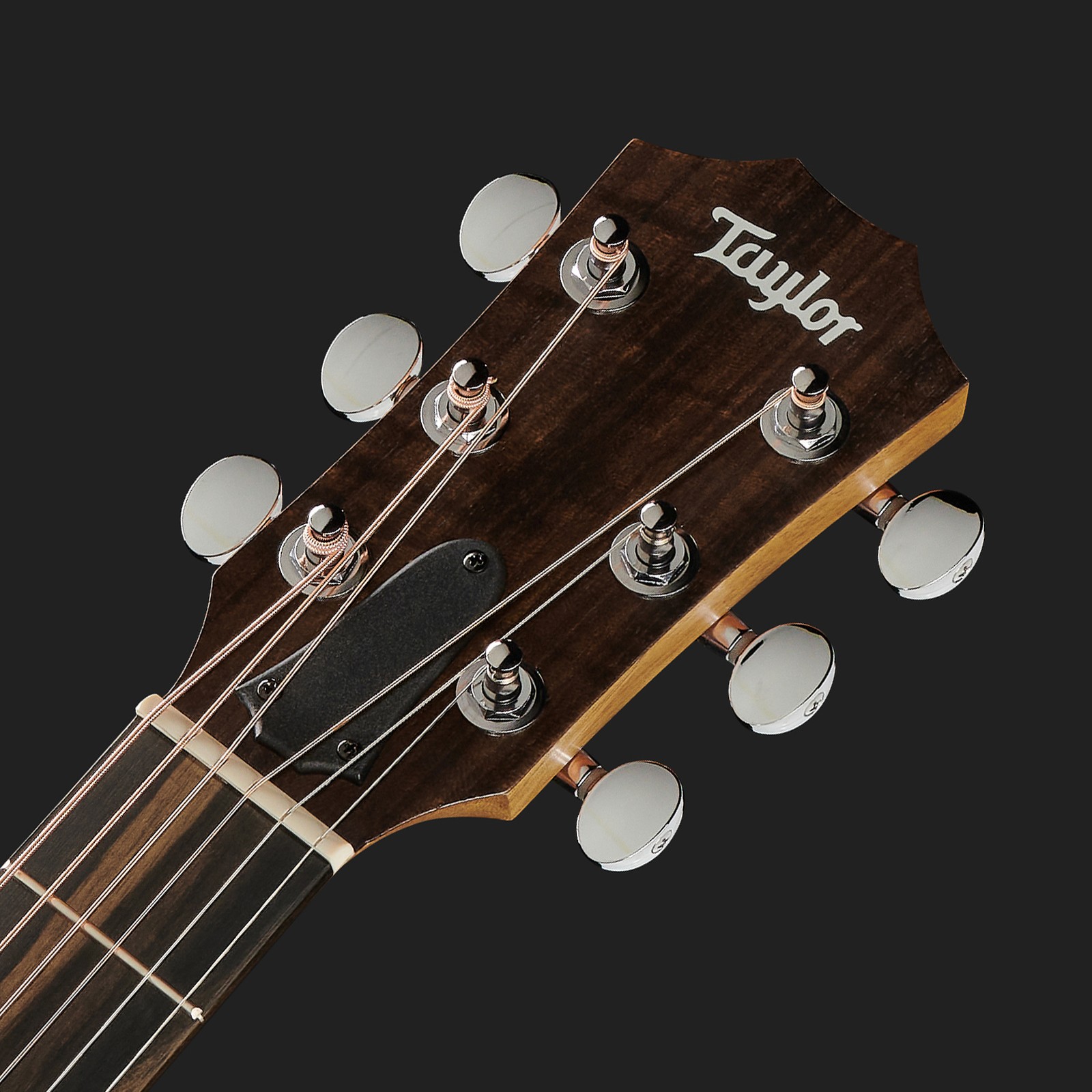 Detailaufnahme der Kopfplatte der Taylor GS Mini-e Mahogany