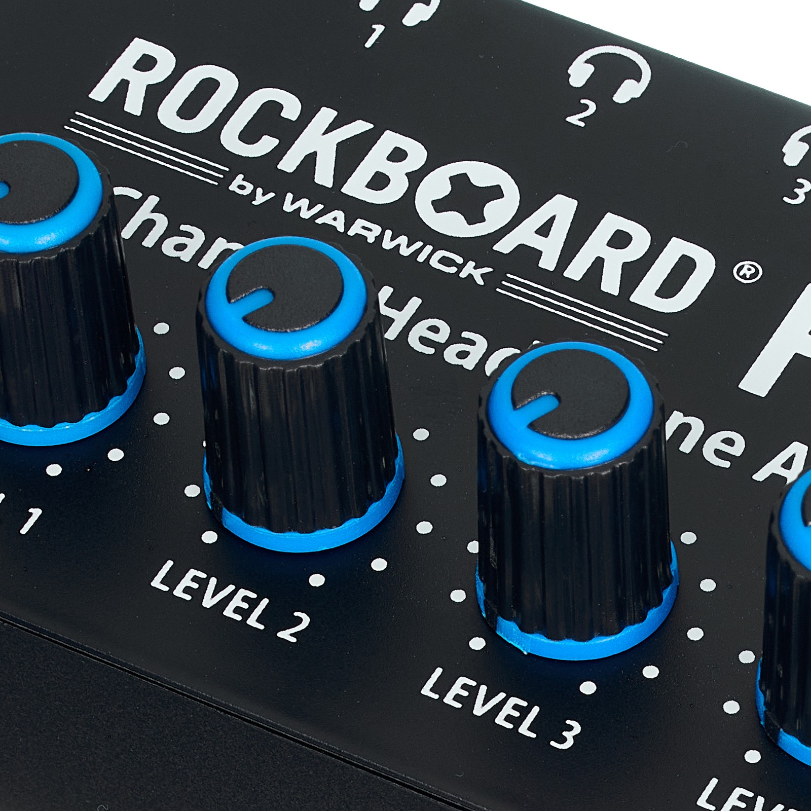 Bedienoberfläche des Rockboard HA 4 4-Channel Kopfhörerverstärkers