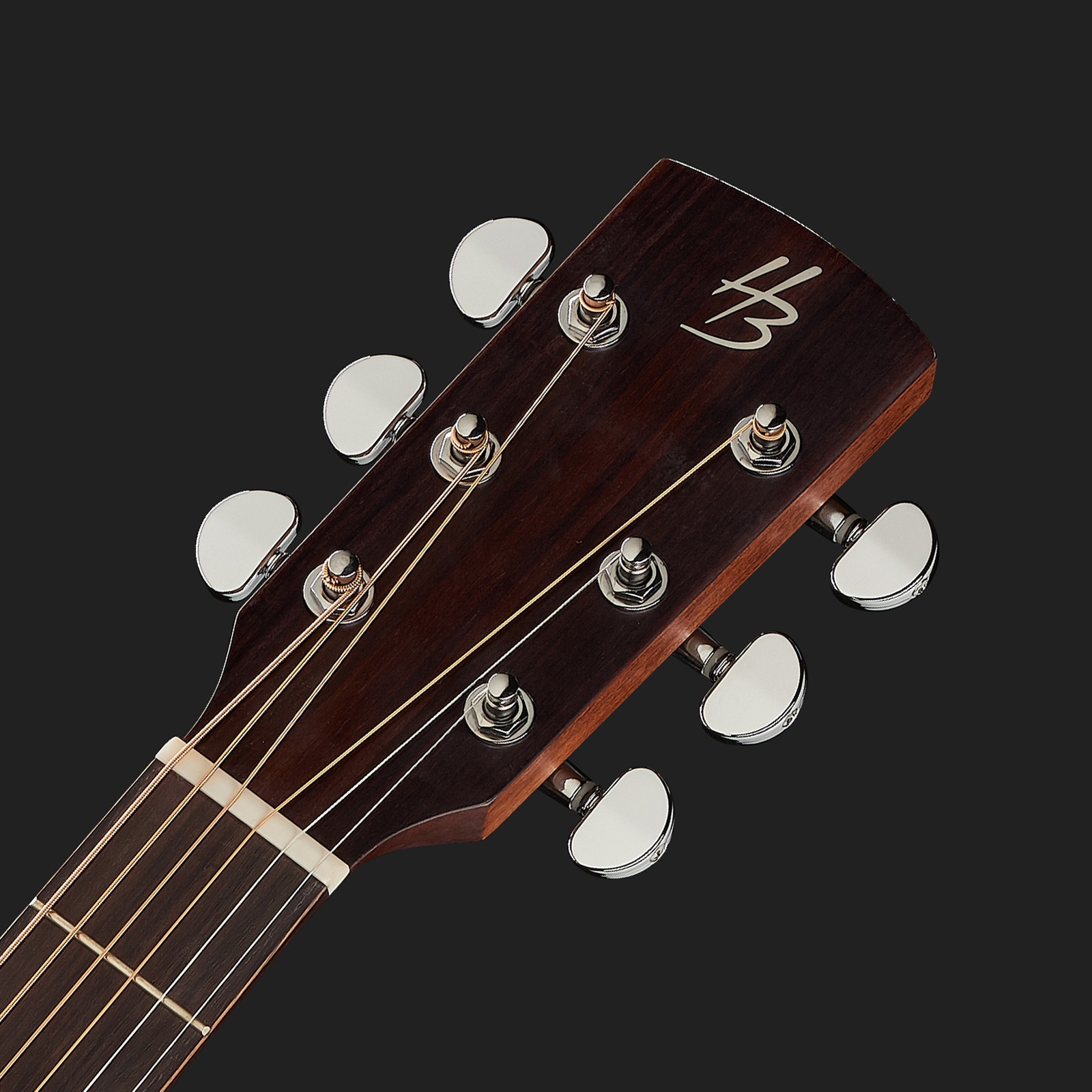 HB Logo auf der Westerngitarre Kopfplatte