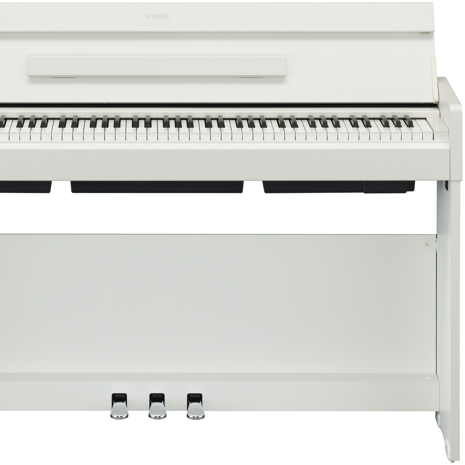 Angeschnittene Frontalansicht des Yamaha YDP-S35 WH Arius