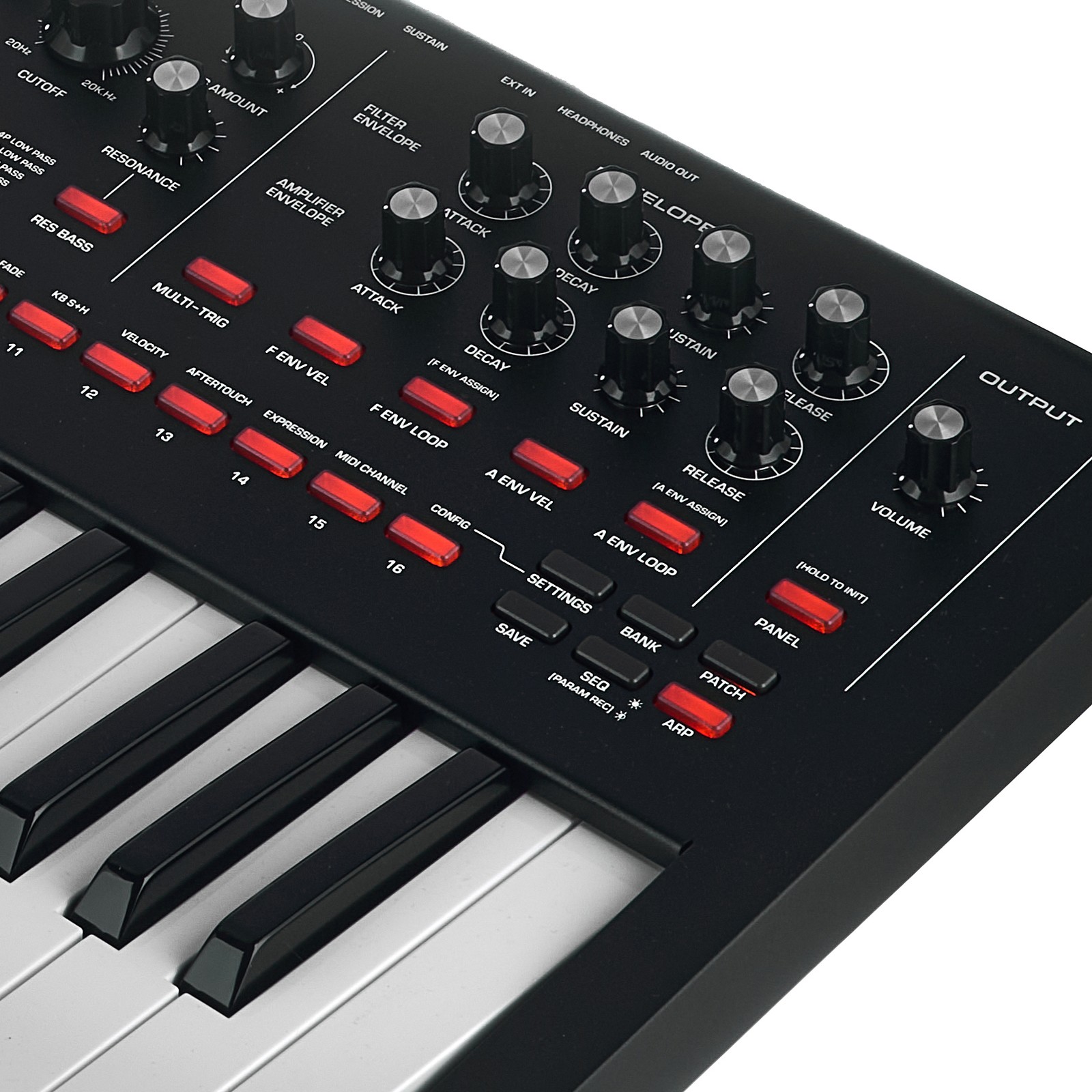 User interface on the Moog Messenger synthesizer