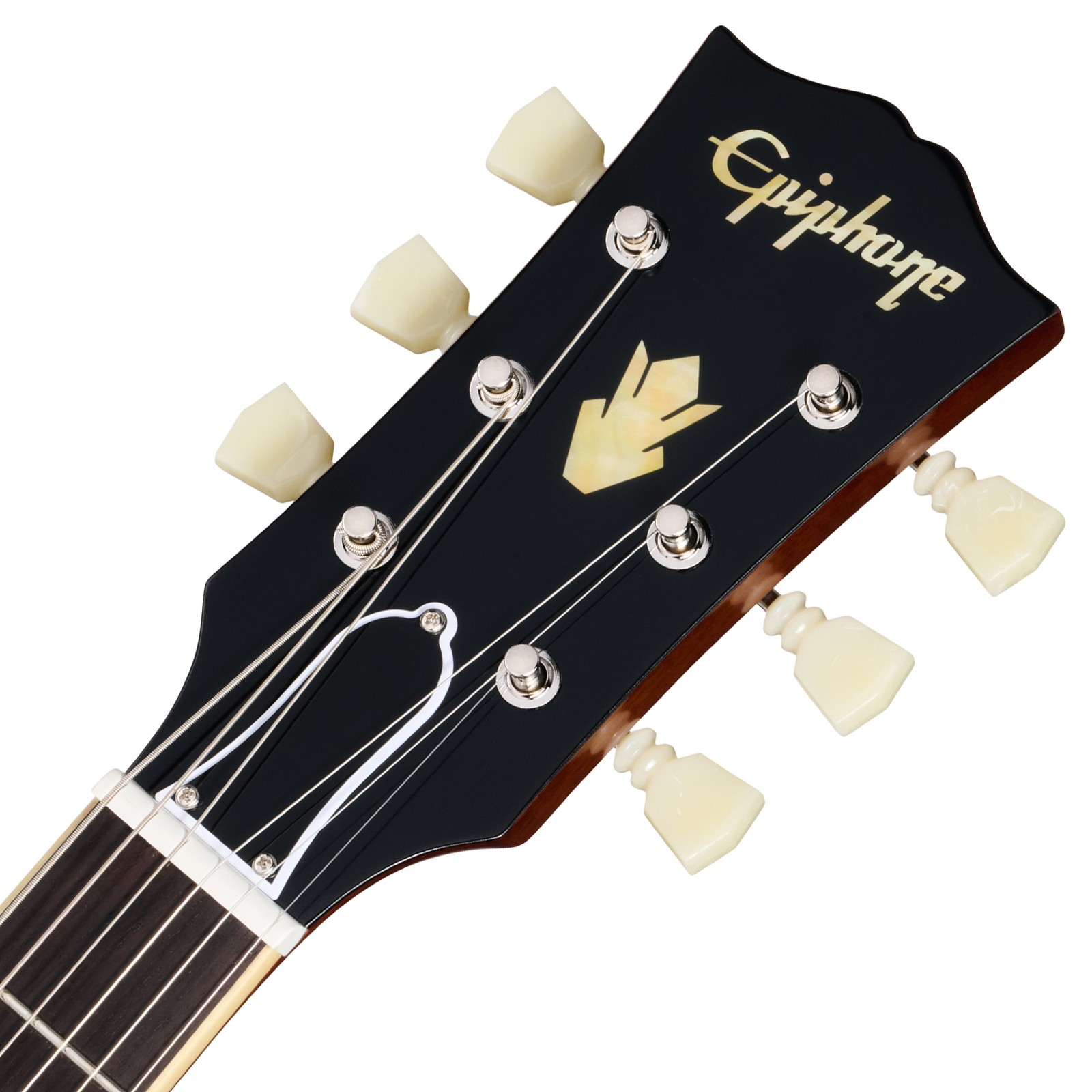 Kopfplatte der Epiphone 1964 SG Standard Vibrola CR