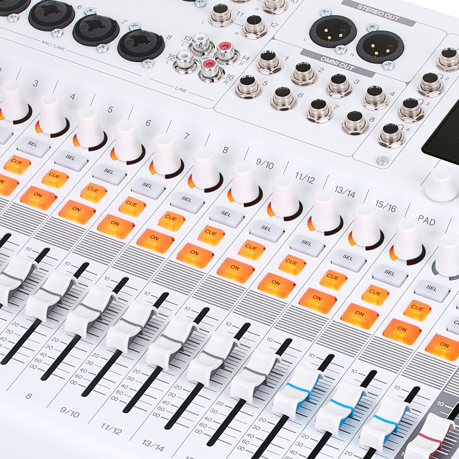 Bedienoberfläche des Yamaha MGX16V WH Digitalmixers