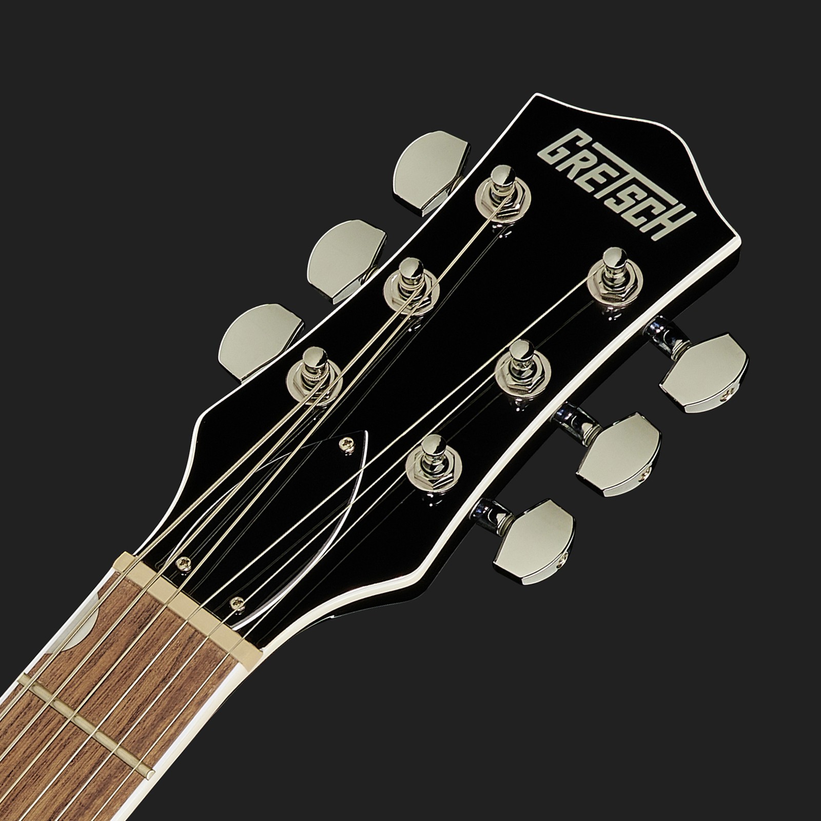 Gretsch Kopfplatte und Thumbnail Inlays im Griffbrett