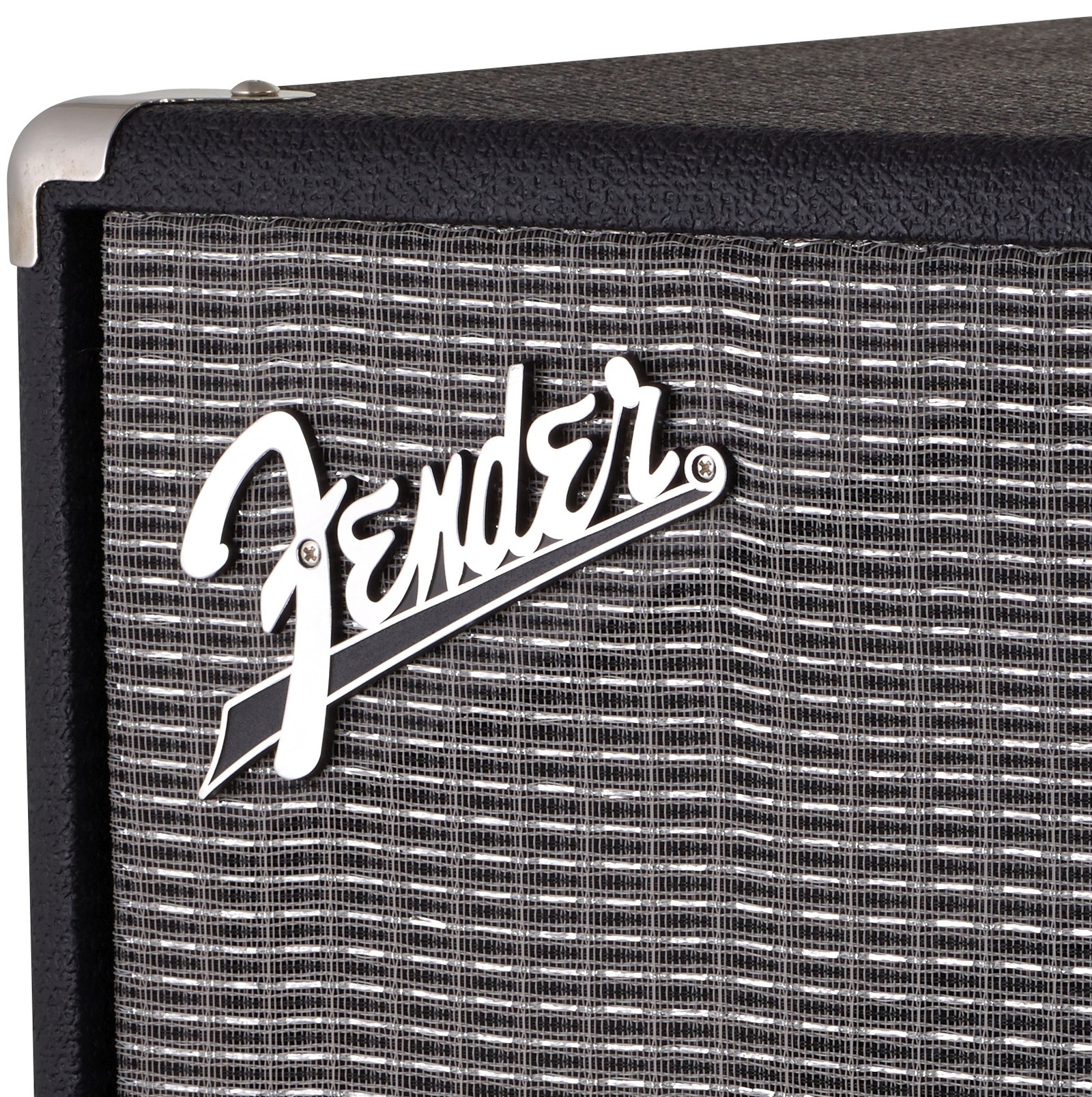 Fender-Logo auf dem Frontgitter des Fender Rumble 200 