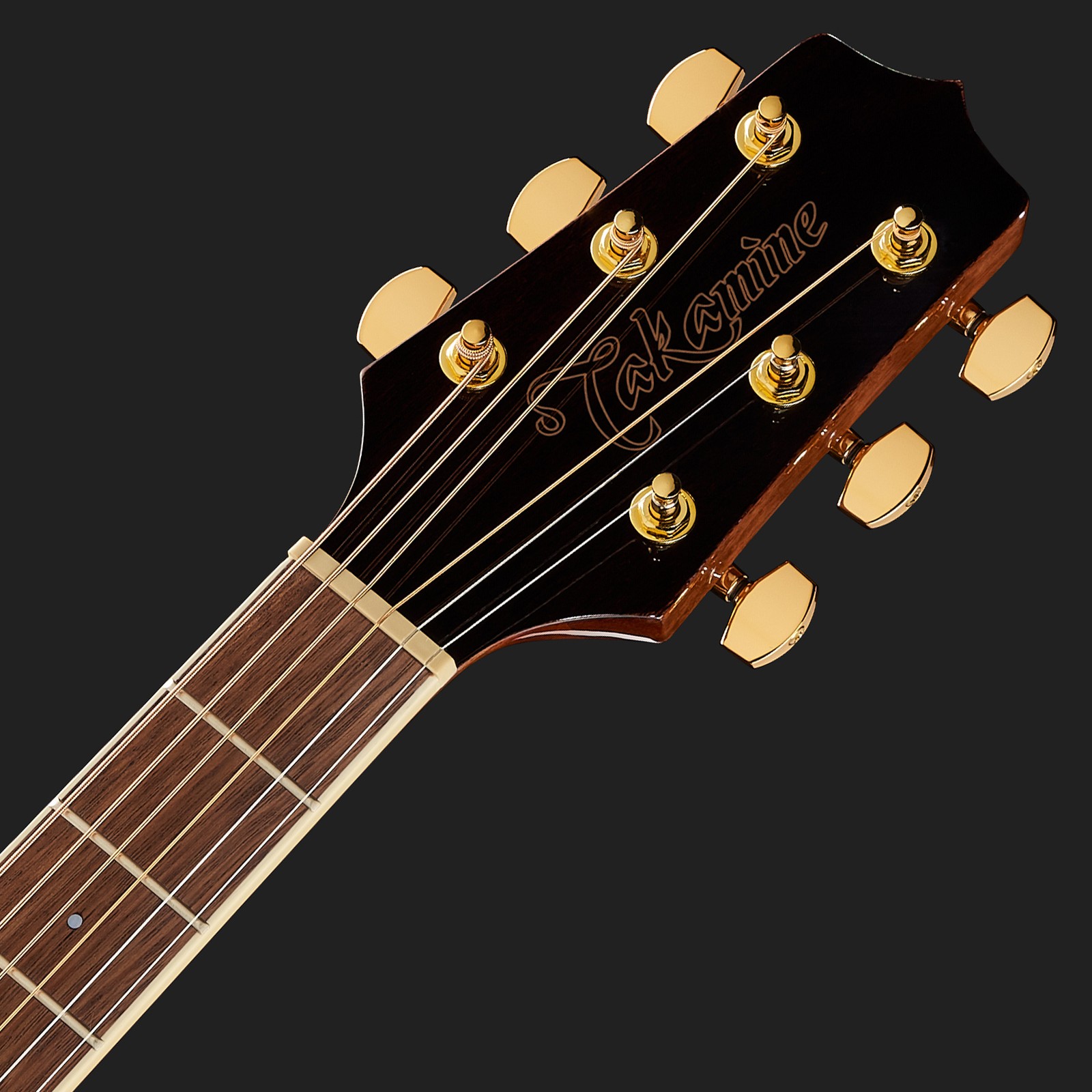 Takamine Kopfplatte und Griffbrett mit Binding