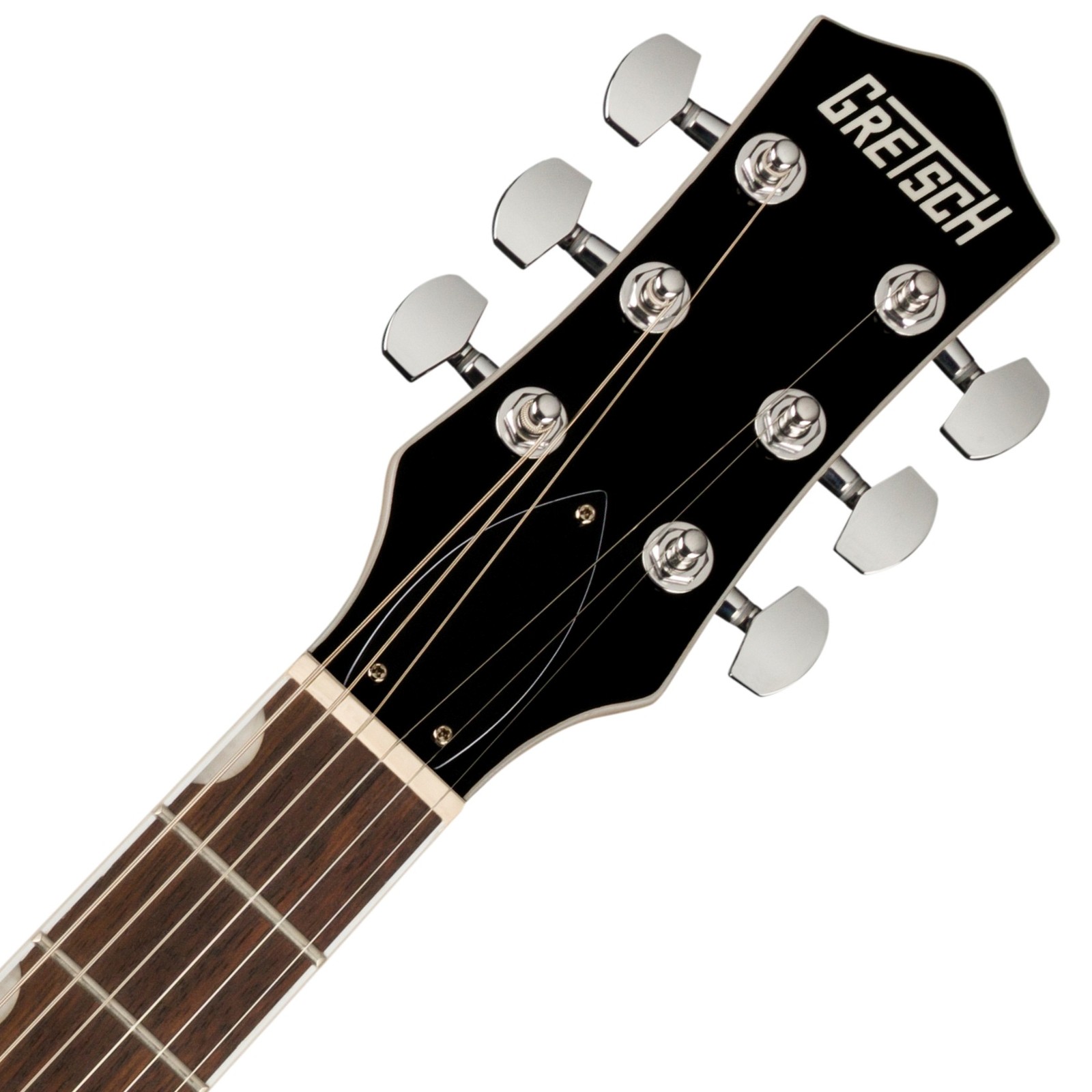 Gretsch Kopfplatte und Thumbnail Inlays im Griffbrett