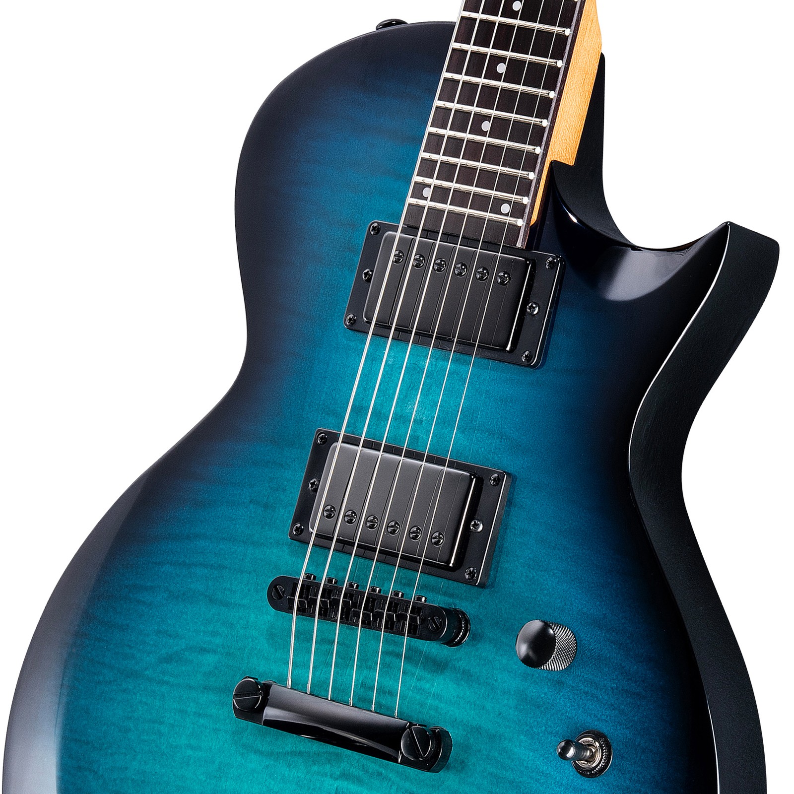Pappelkorpus der ESP LTD EC-200DX BLB mit Humbuckern
