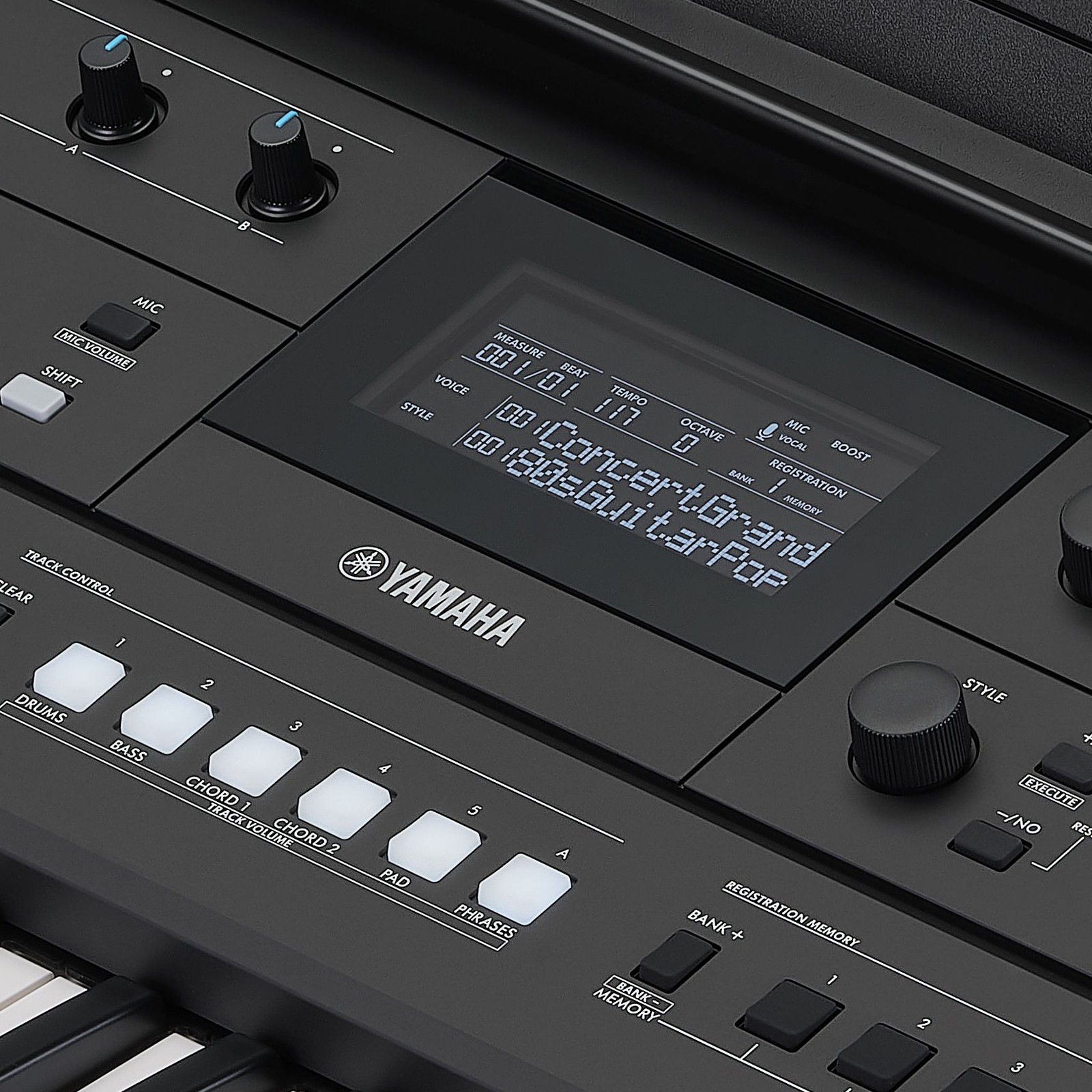 Display des Yamaha PSR-E483