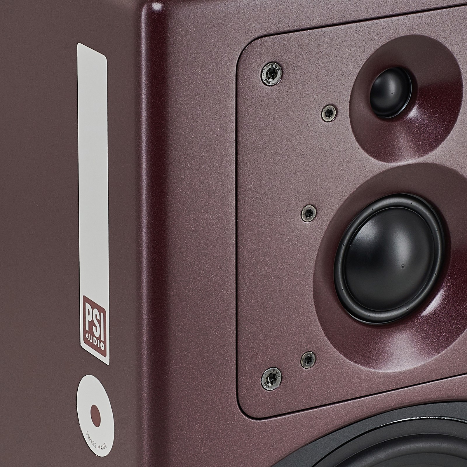 PSI Audio A23-M Studio Red monitor, tweeter and midrange driver